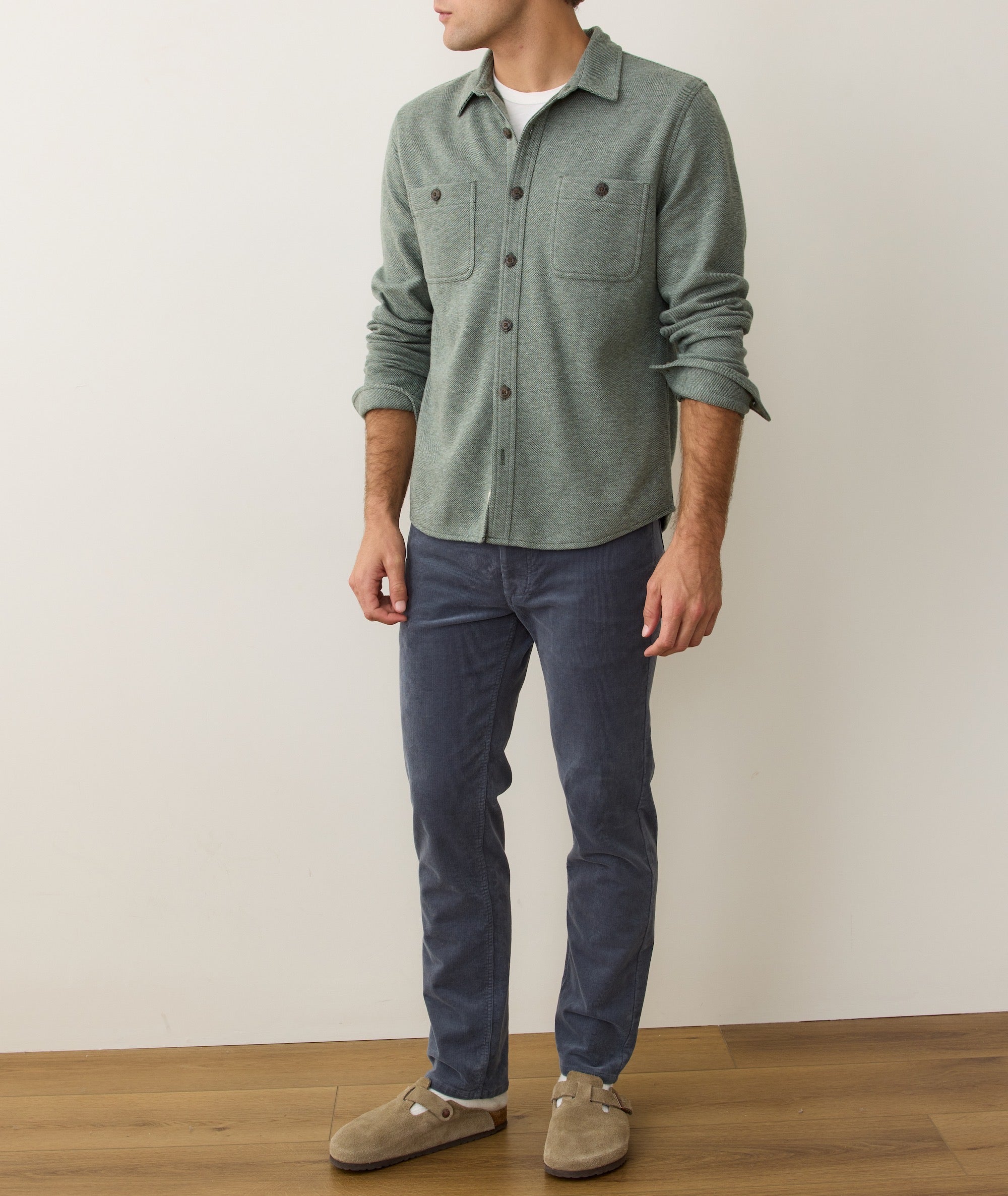 Pacifica Stretch Twill Overshirt Olive