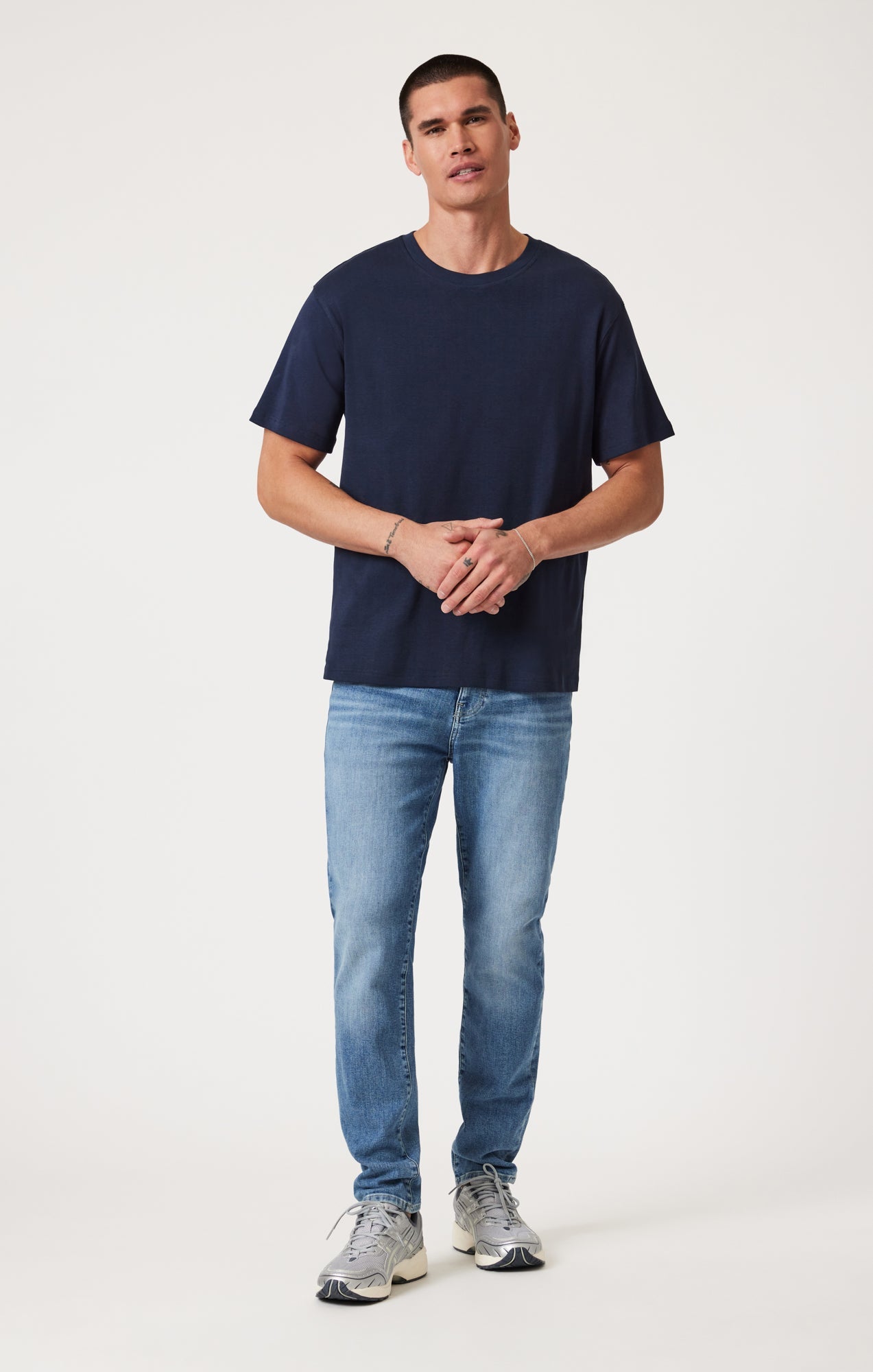 Steve Athletic Fit Jeans Mid Brushed Classic Blue