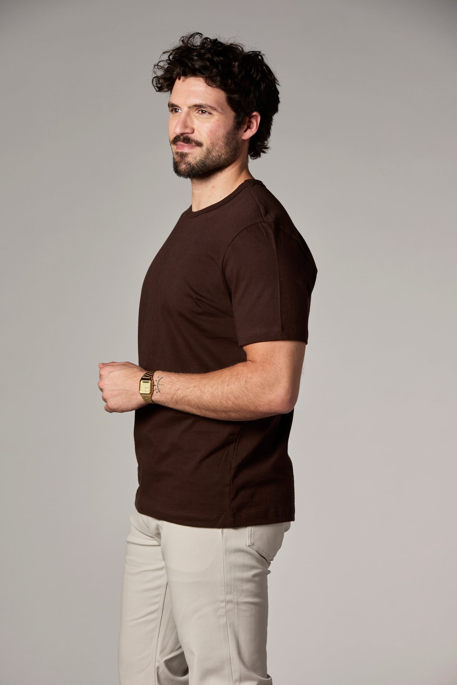 The Rick Crewneck Tee Chocolate Brown