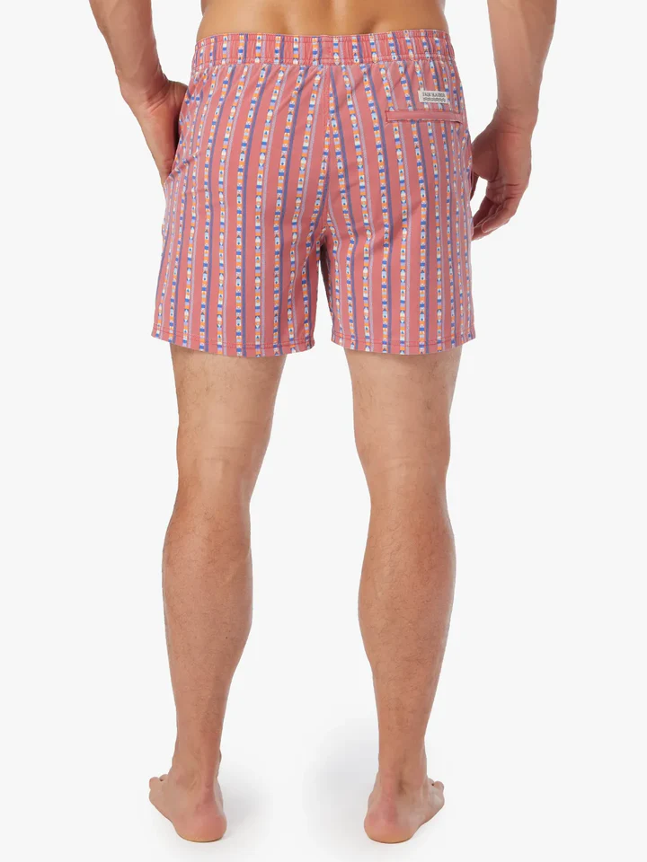The Bungalow Trunk (5") Red Sailing Stripe