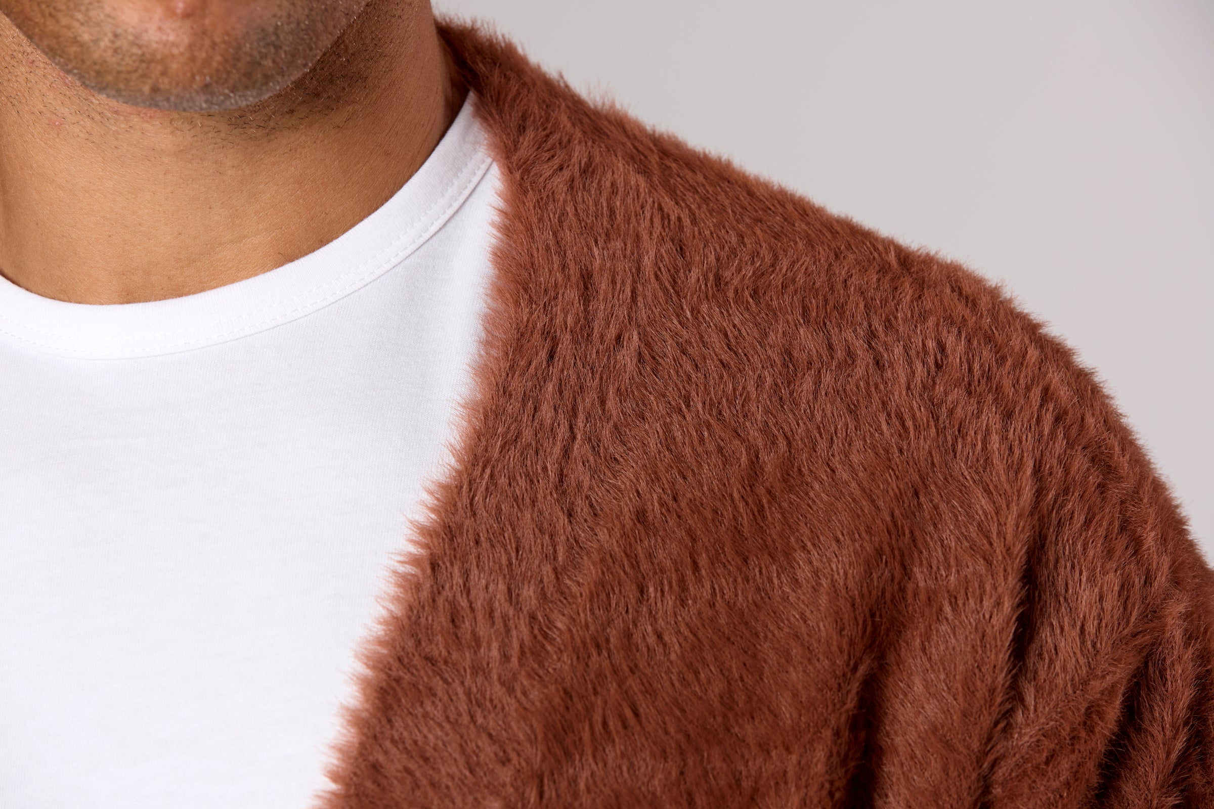Eyelash Cardigan Chocolate