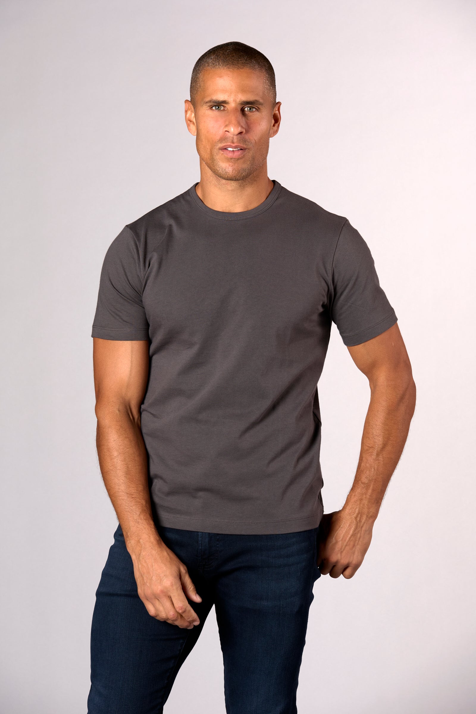 The Hudson Crew Tee in Heavy Cotton Jersey Oxide