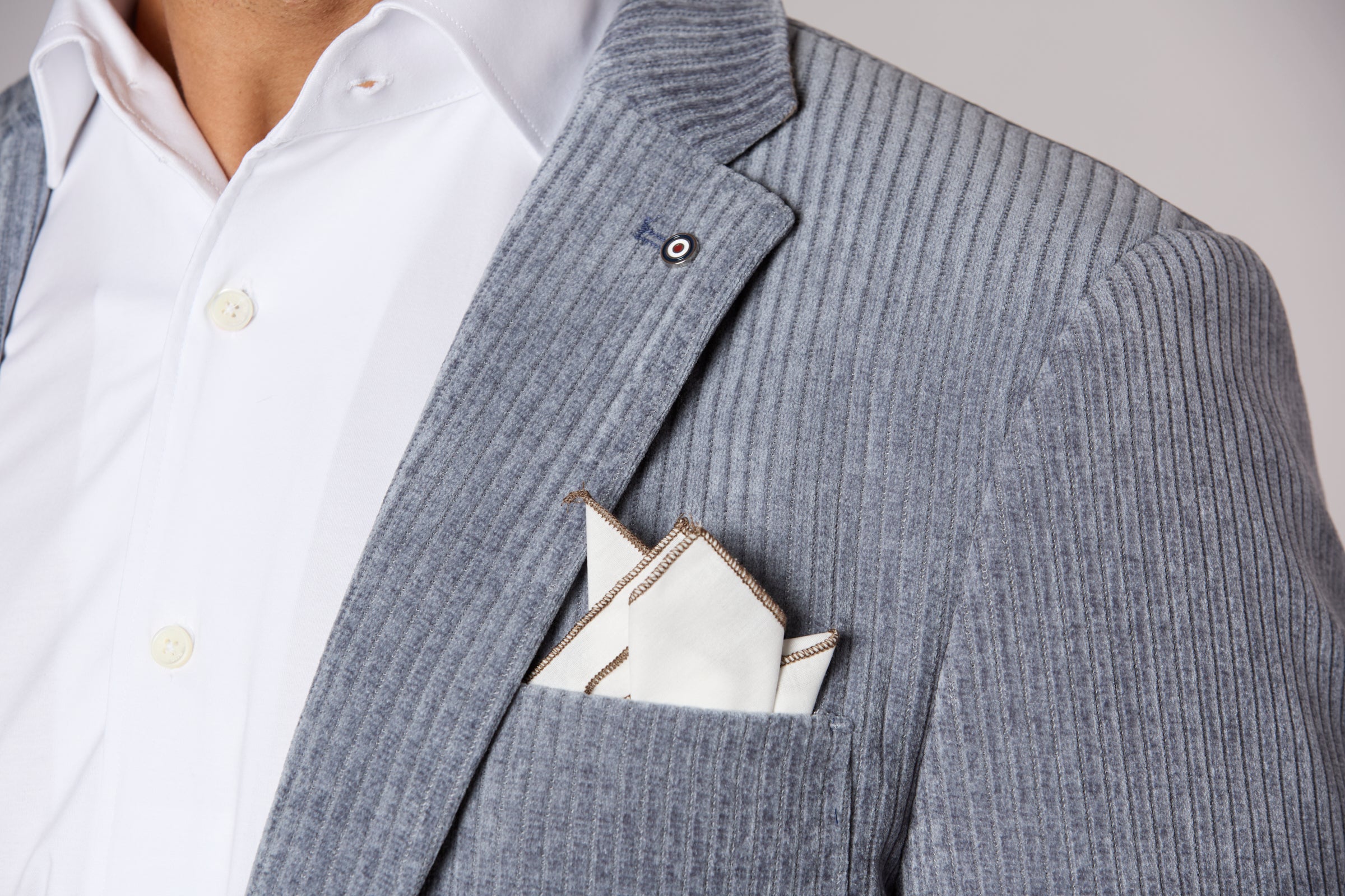 Luxe Corduroy Stretch Jacket Blue