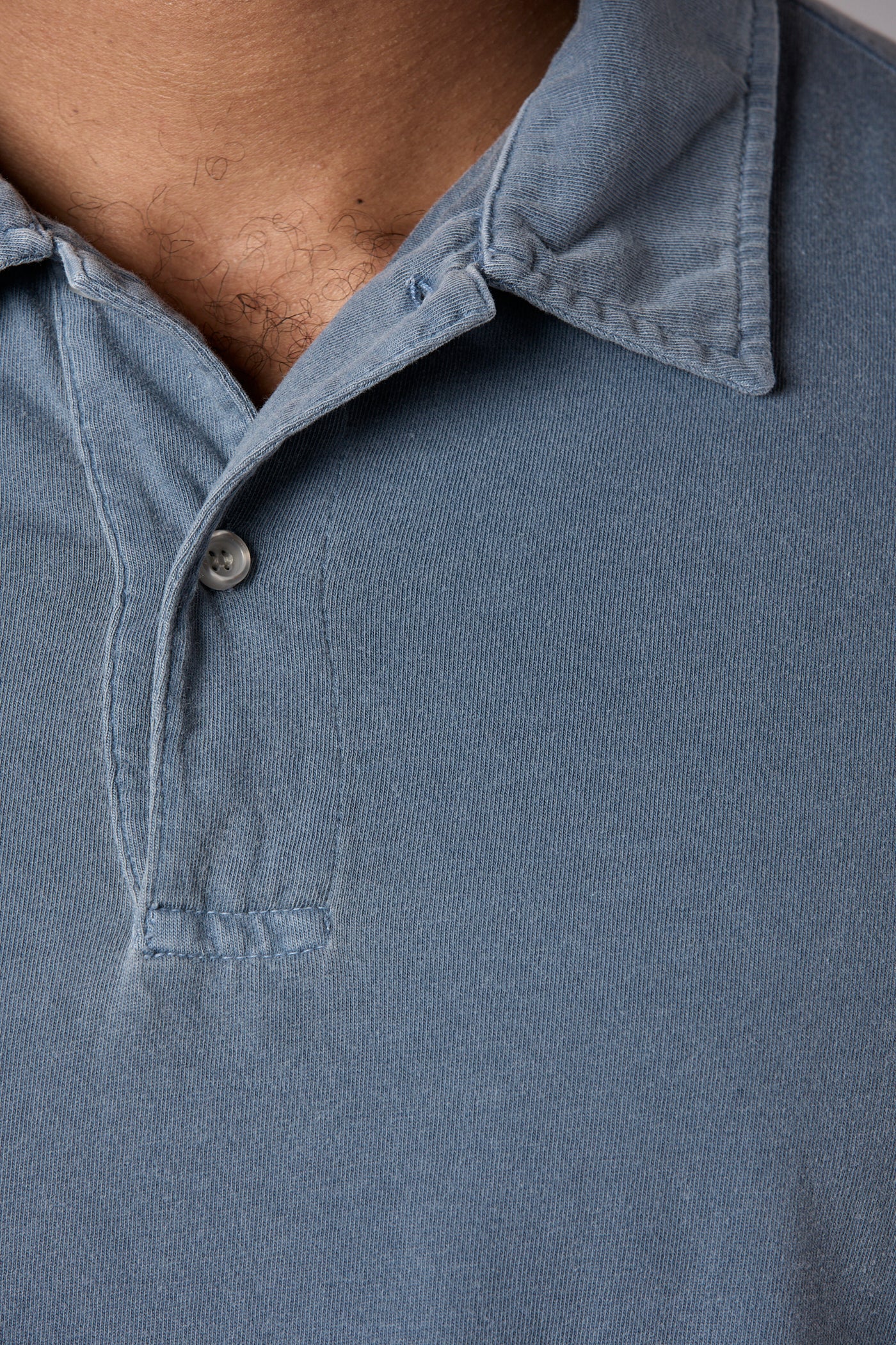 Billy Standard Fit Garment Dyed Polo Washed Indigo