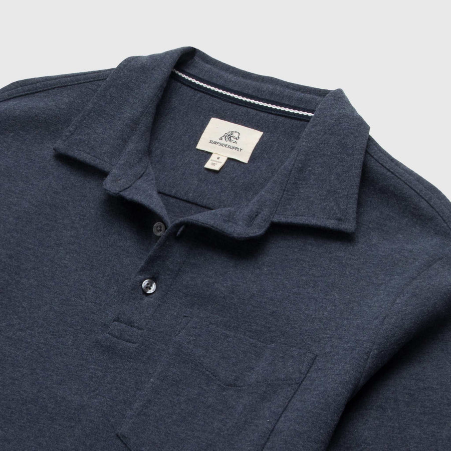 Cary Fleece Polo Navy Heather