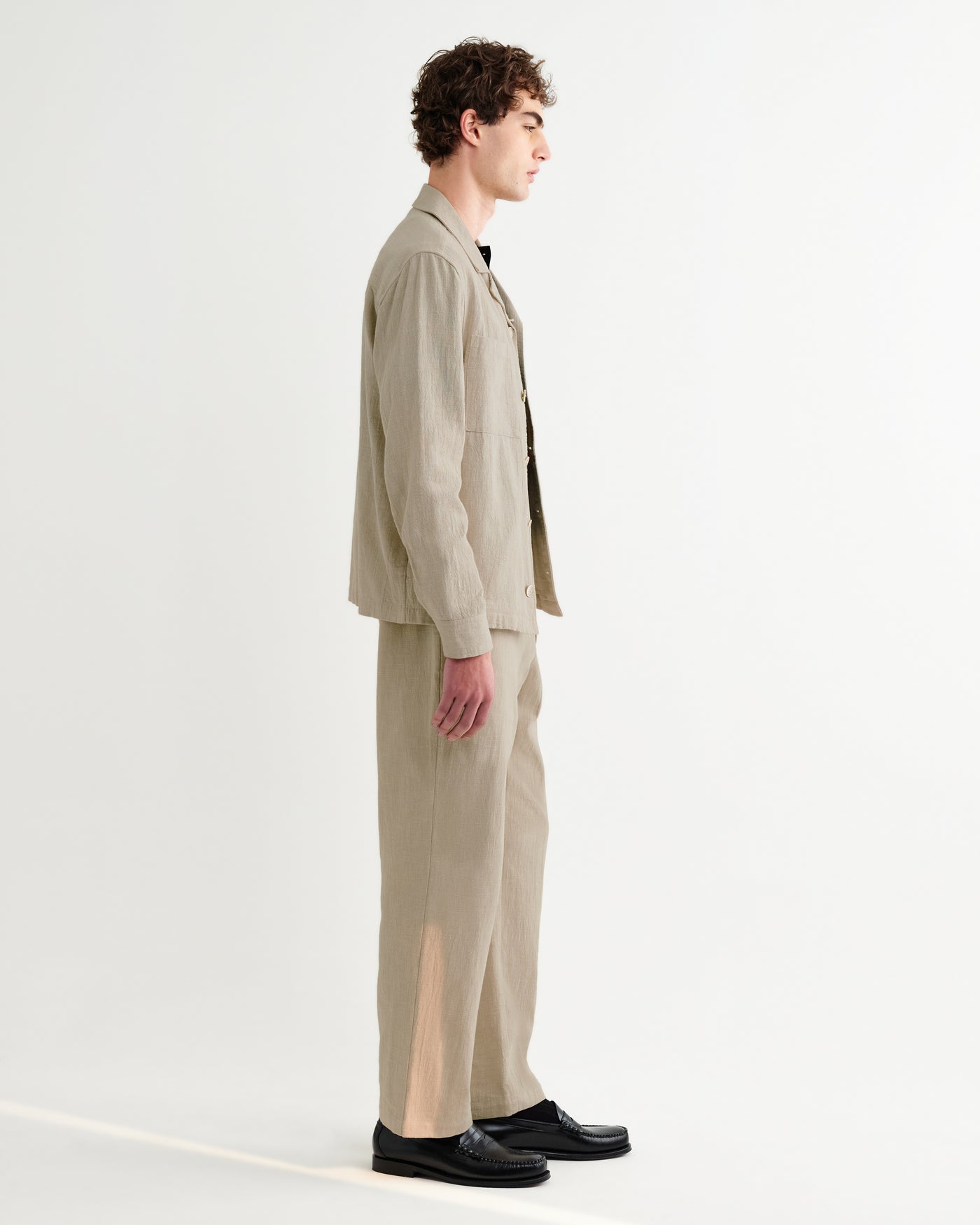 Aldred Overshirt in Cotton Linen Natural