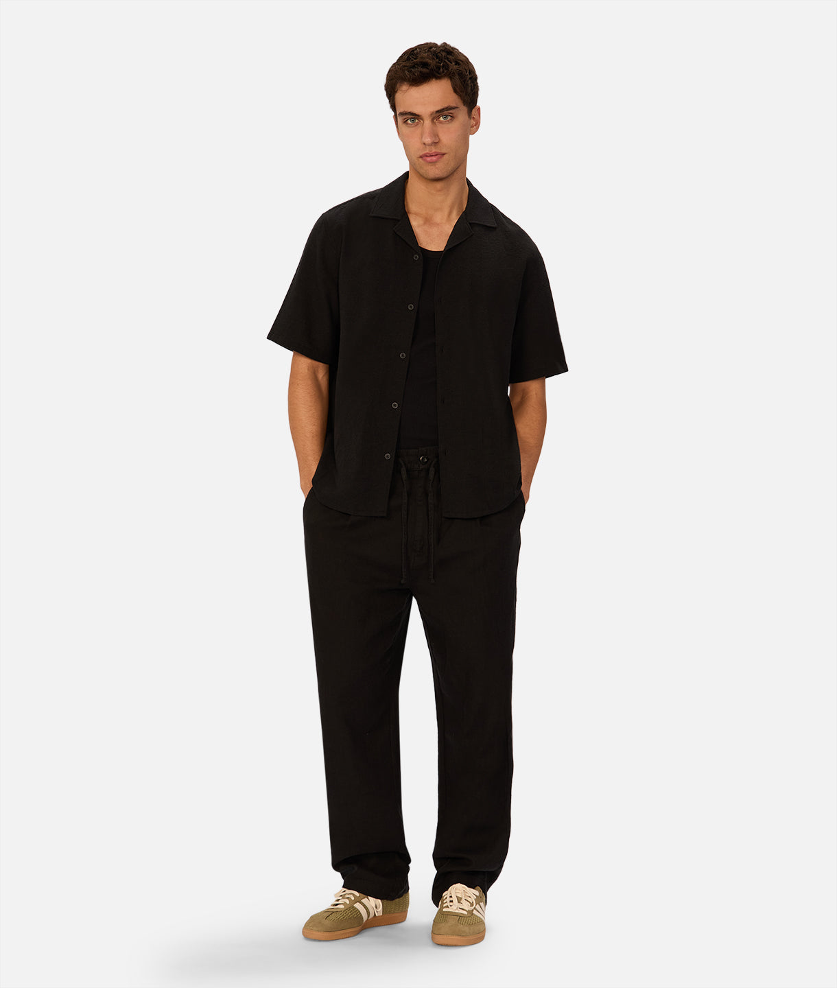 The Marbella Short Sleeve Shirt Black