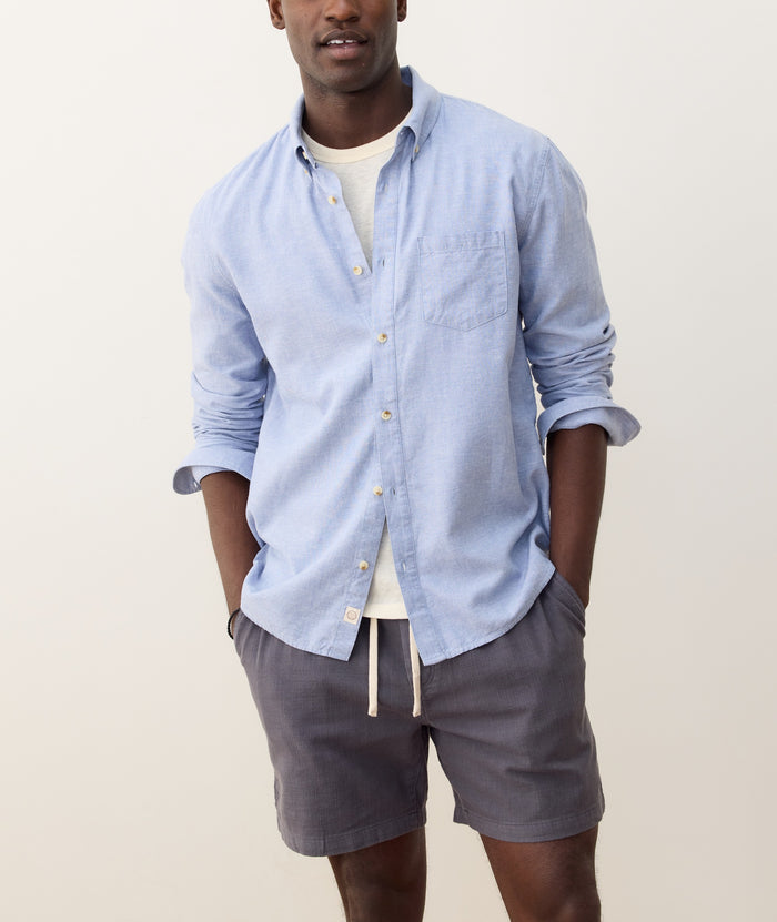 Long Sleeve Better-Than-Linen Shirt Chambray