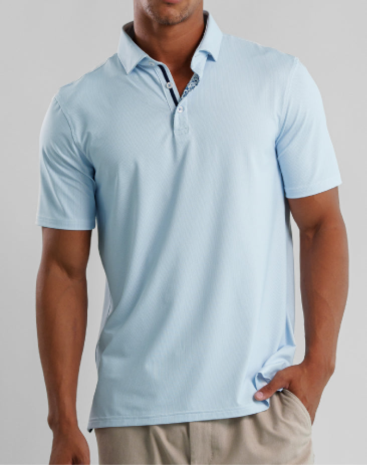 Core Techno Stretch Polo Lt. Blue