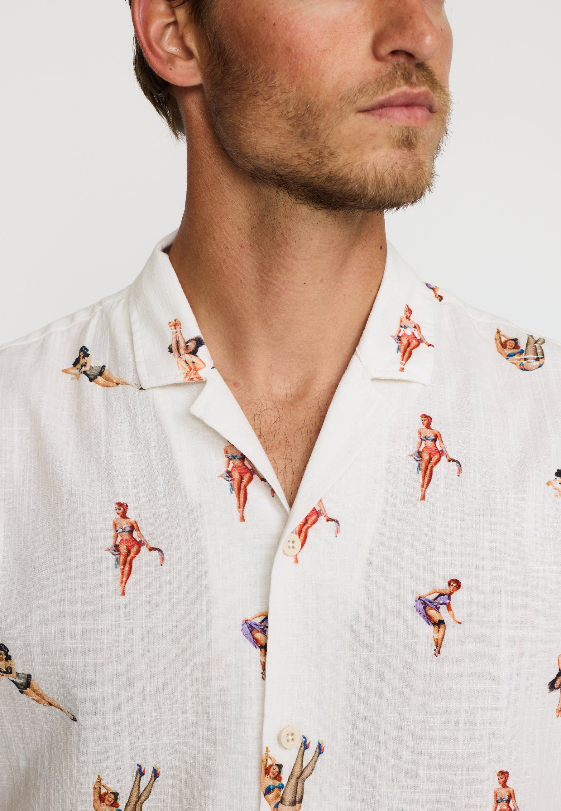 Short-Sleeved Cuban Shirt Off-White