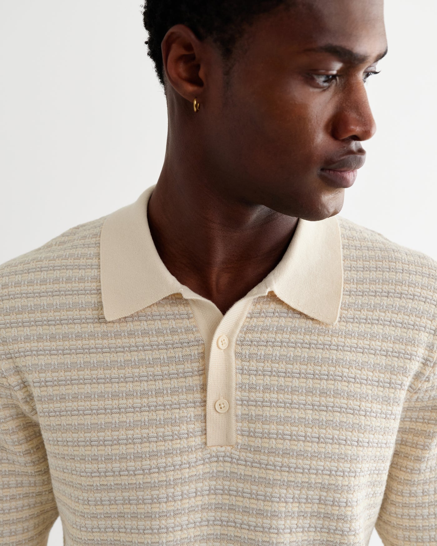 Naples Polo in Mini Geo Natural
