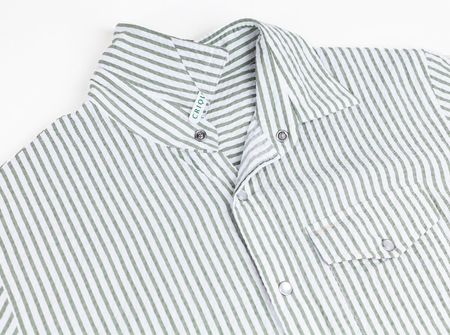 Seersucker Performance Pearl Snap Short Sleeve Shirt Sage