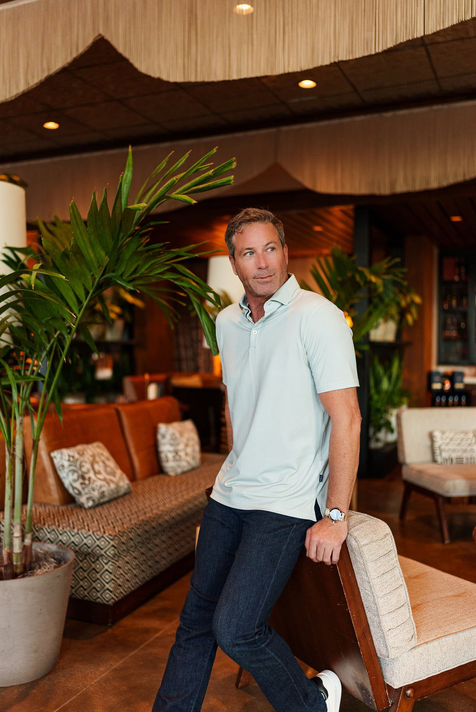 Apex Pique Polo - Basic Birdseye Olive Green