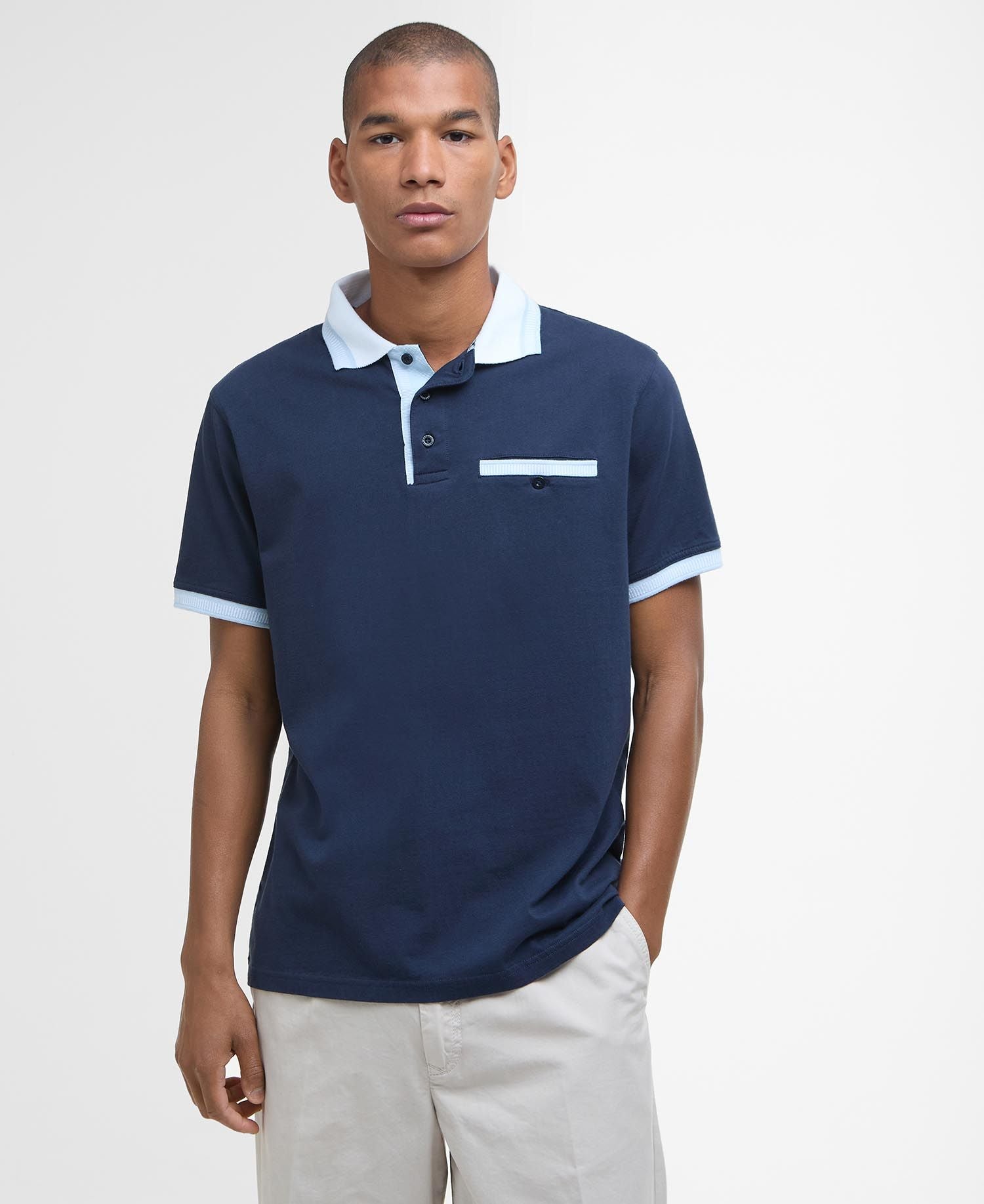 Thurne Tipped Polo Navy