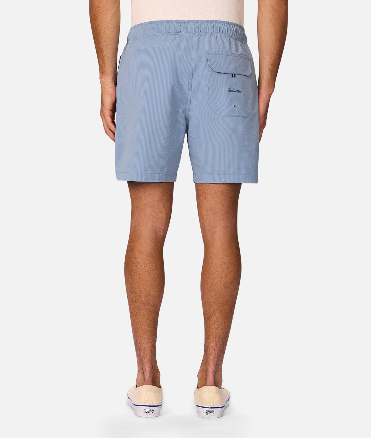 The New Seersucker Swim Short Tropez Blue