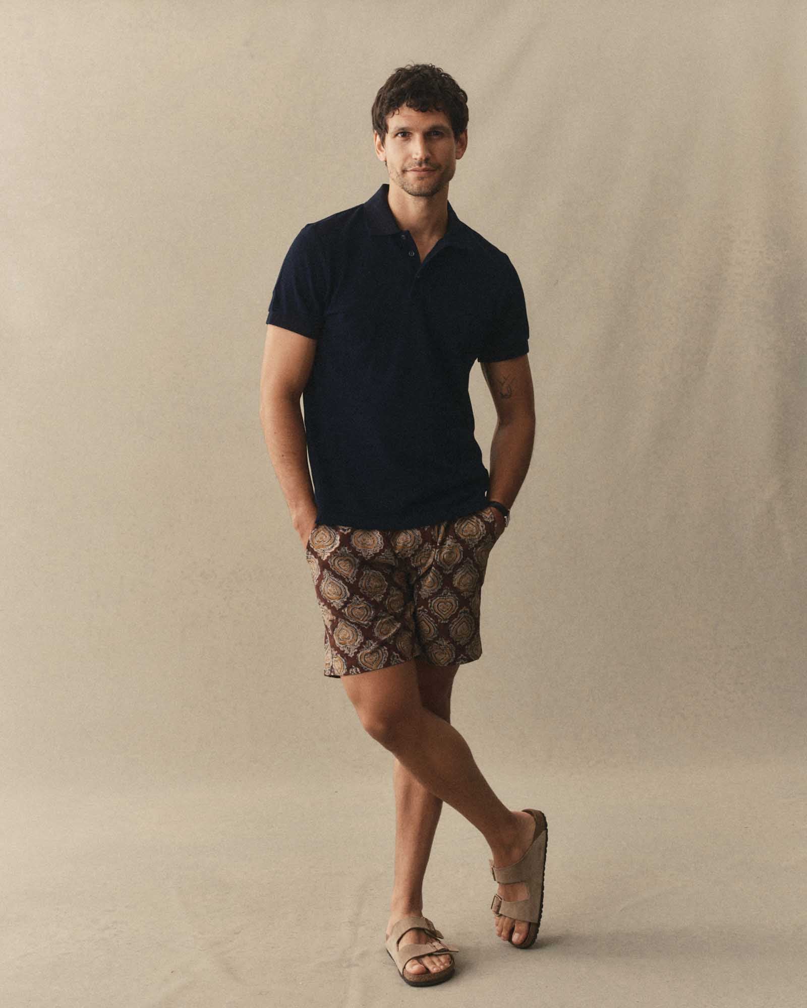 The Pacific Polo Rinsed Indigo Pique