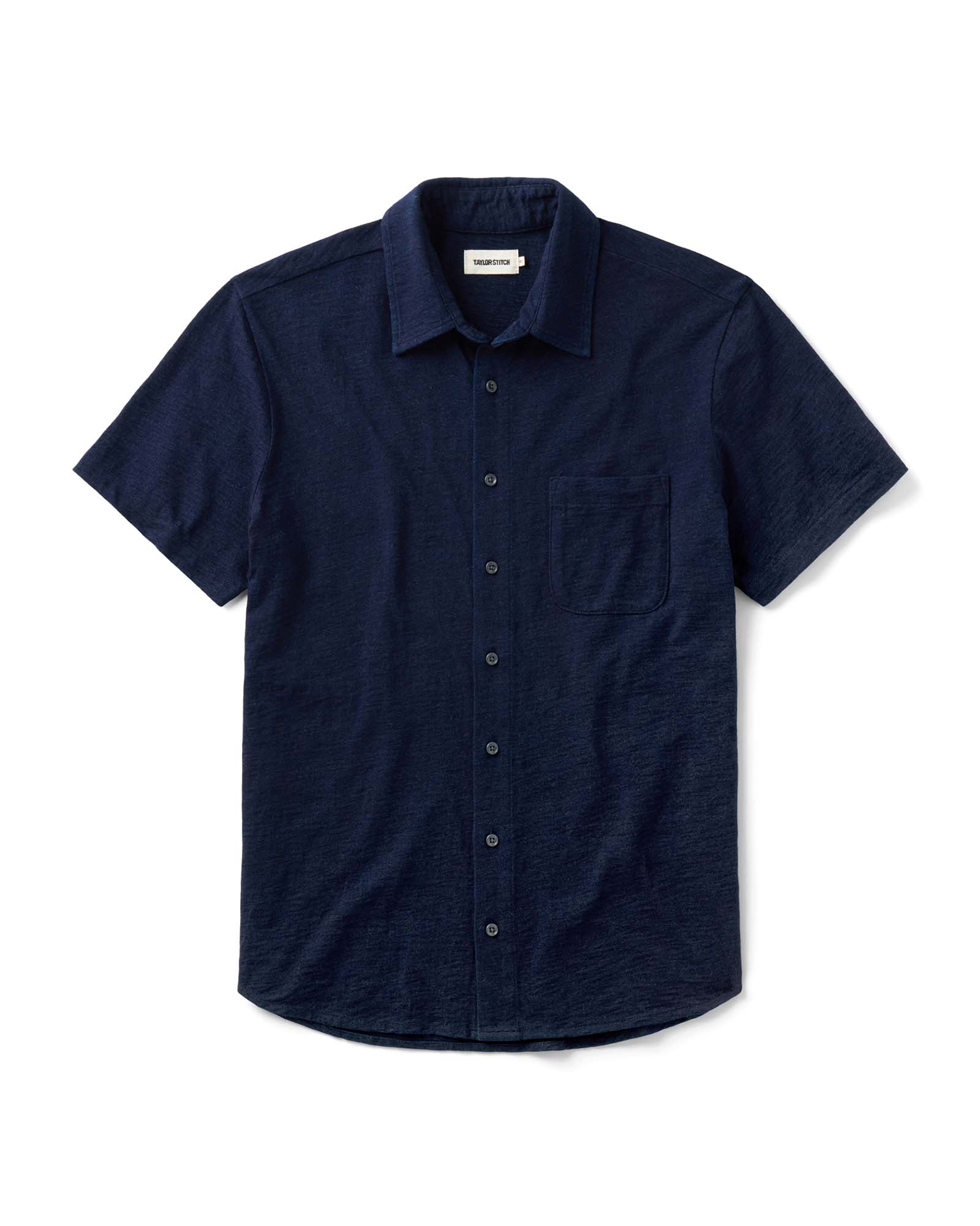 The Short Sleeve California Rinsed Indigo Slub