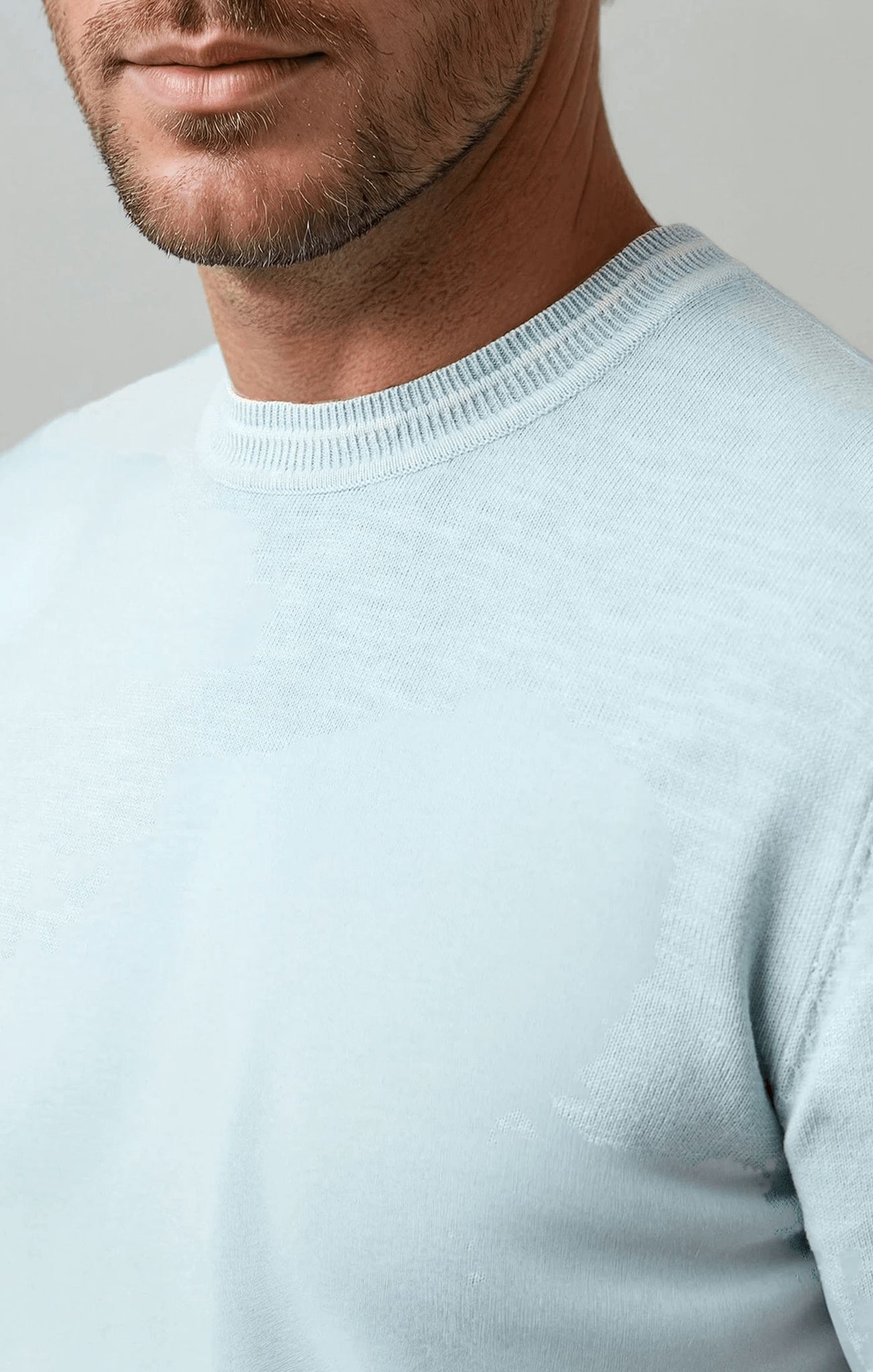 Garment Dyed Knit Tee Light Blue