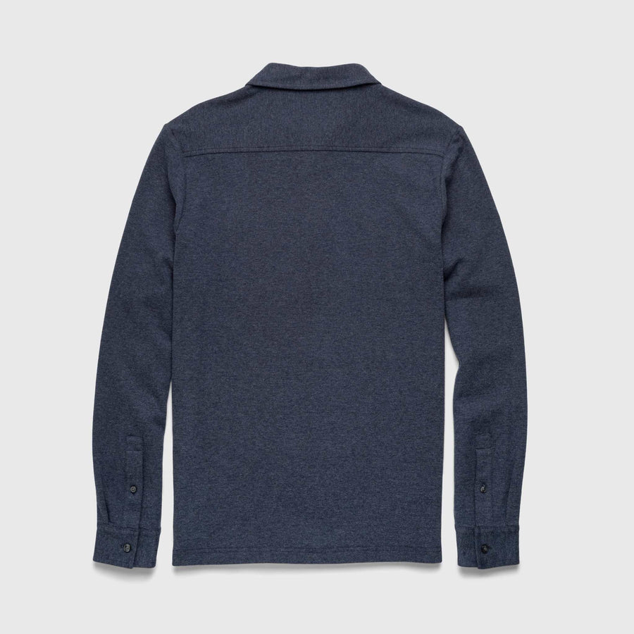 Cary Fleece Polo Navy Heather
