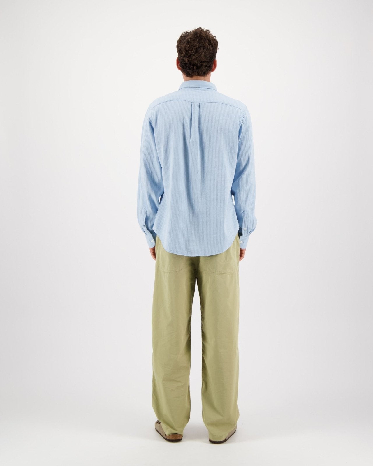 Konga Textured Cotton Shirt Light Blue