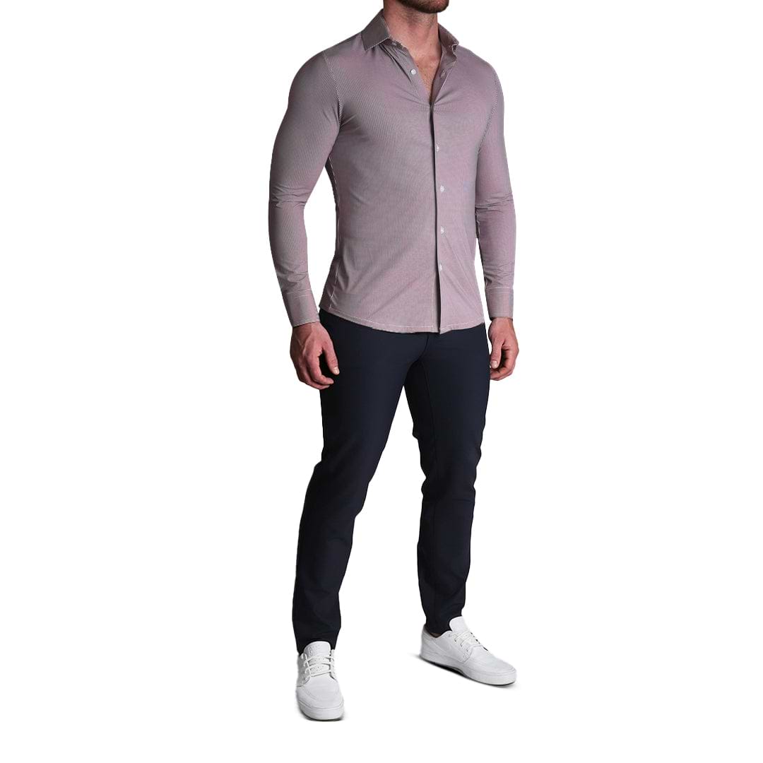 The Colt Shirt Deep Purple Microcheck