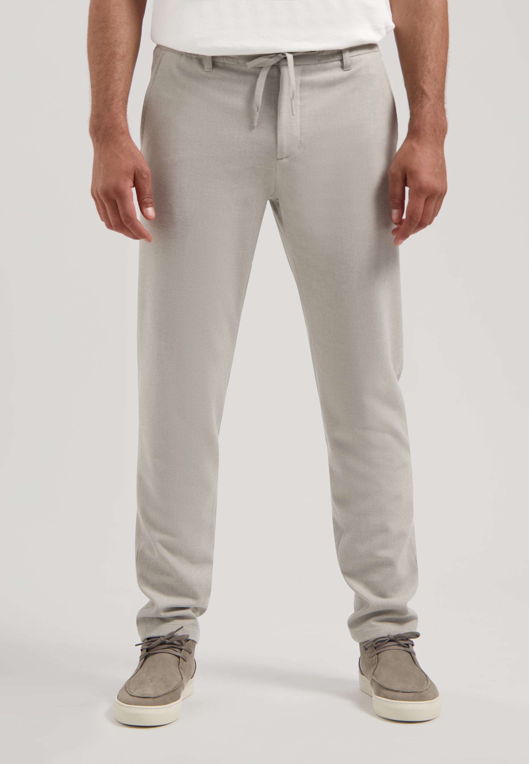 Logan Flannel Trouser Ghost Grey