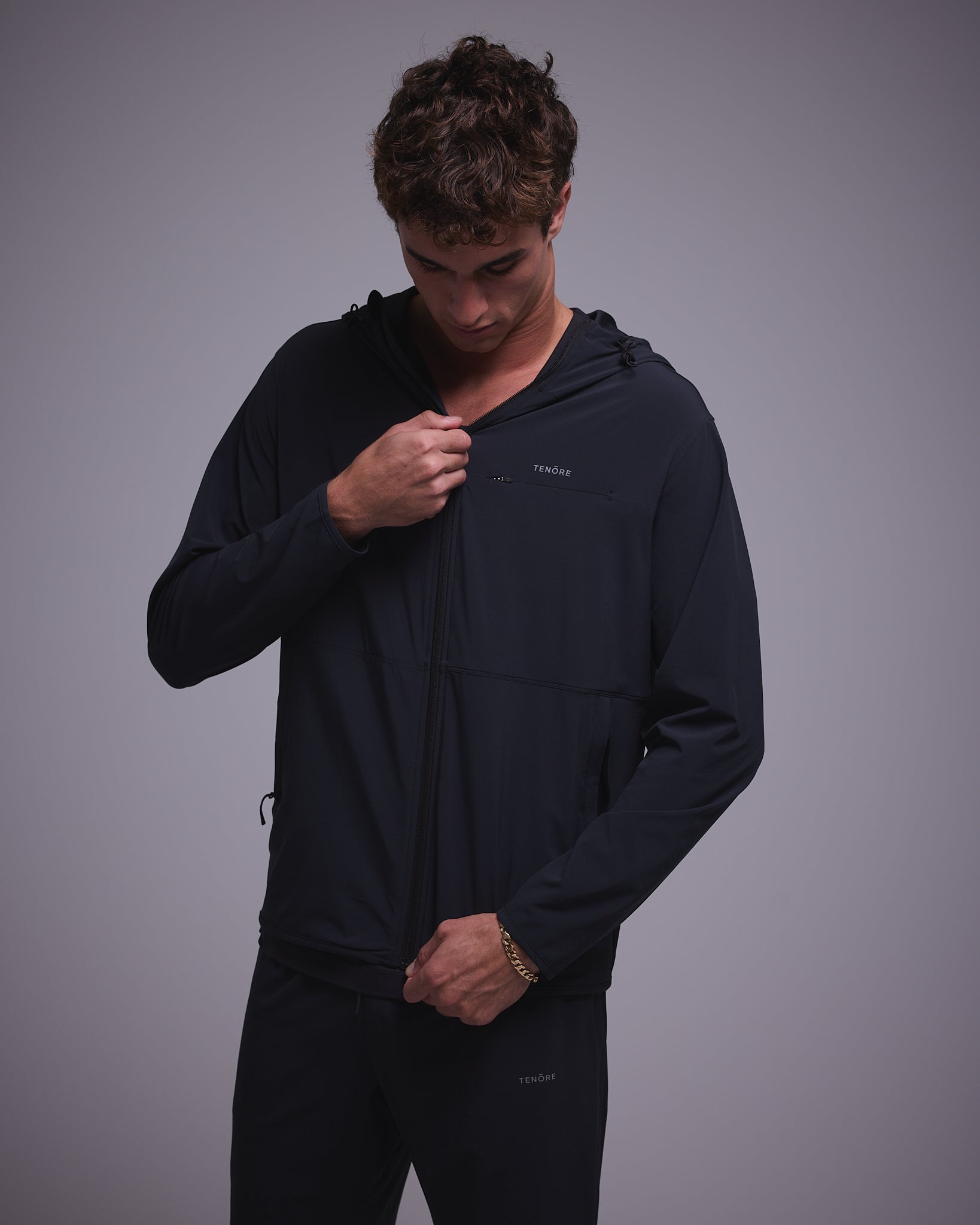 Flow Hooded Jacket Black