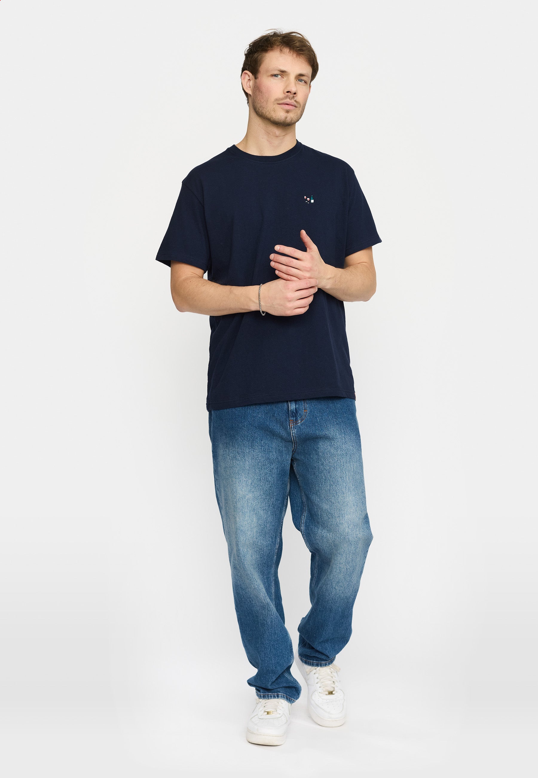 Application T-Shirt Navy Melange