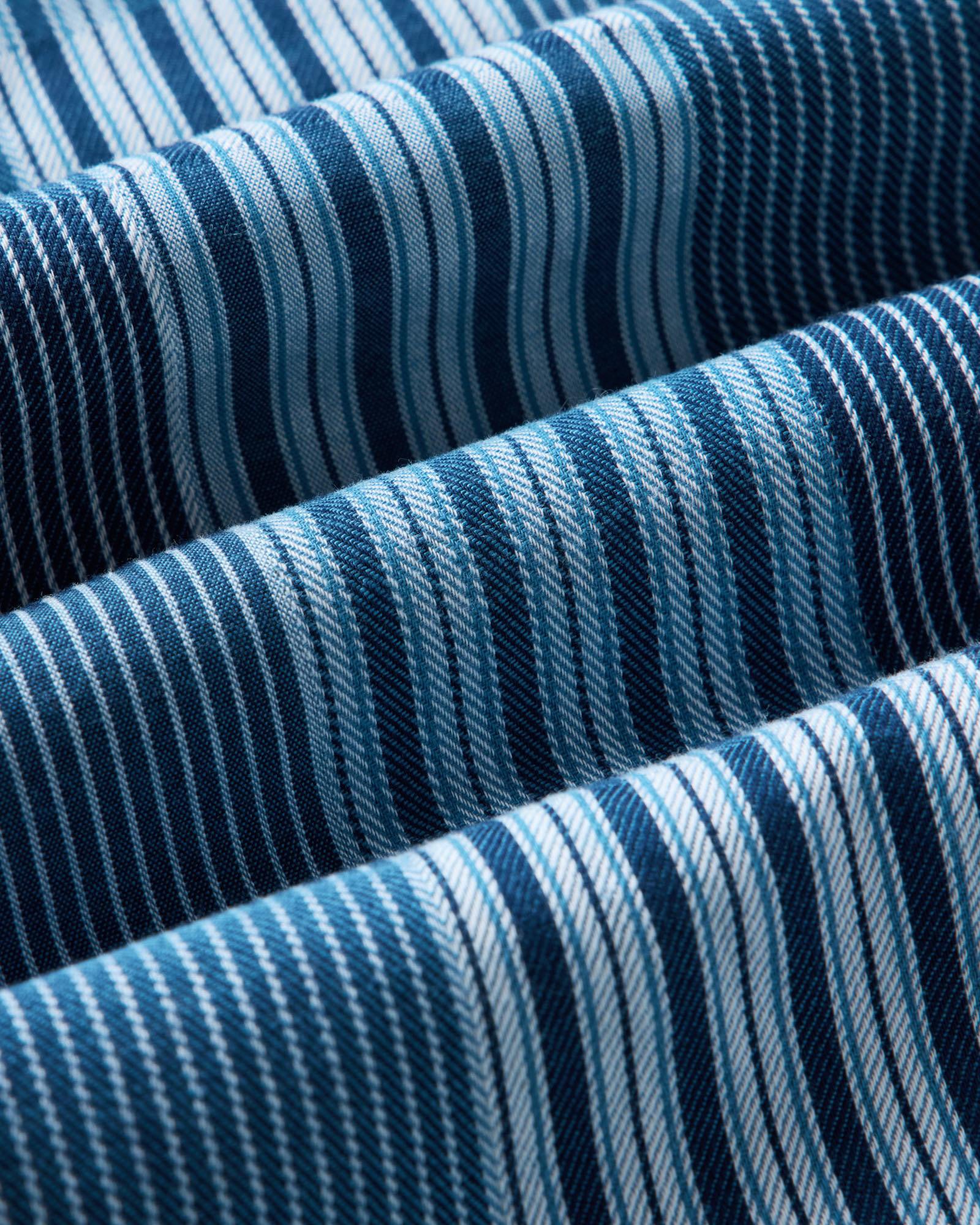 The Short Sleeve Hawthorne Shirt Indigo Patchwork