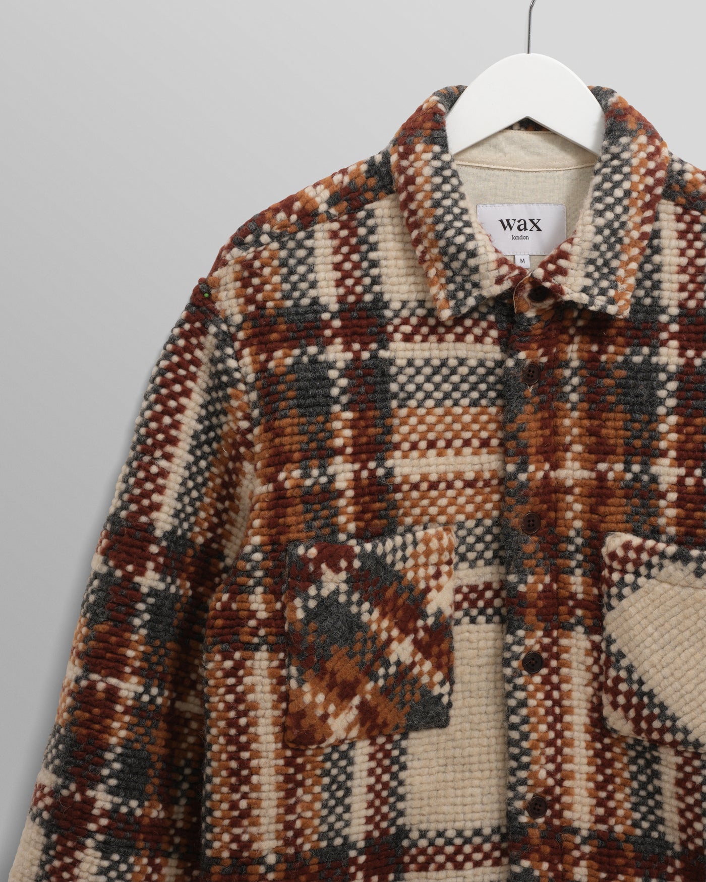 Whiting Overshirt - Wool Blend Bobble Ecru/Multi