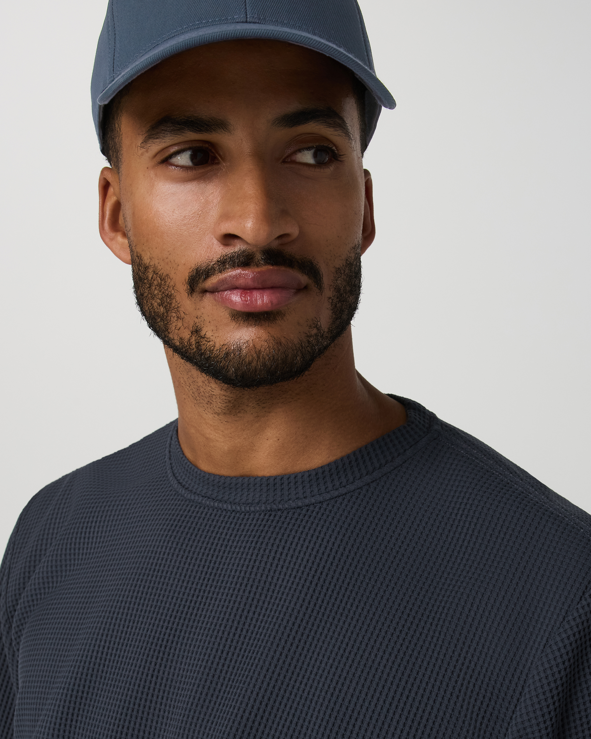 Short Sleeve Lightweight Tech Waffle Tee - Relaxed Fit Navy
