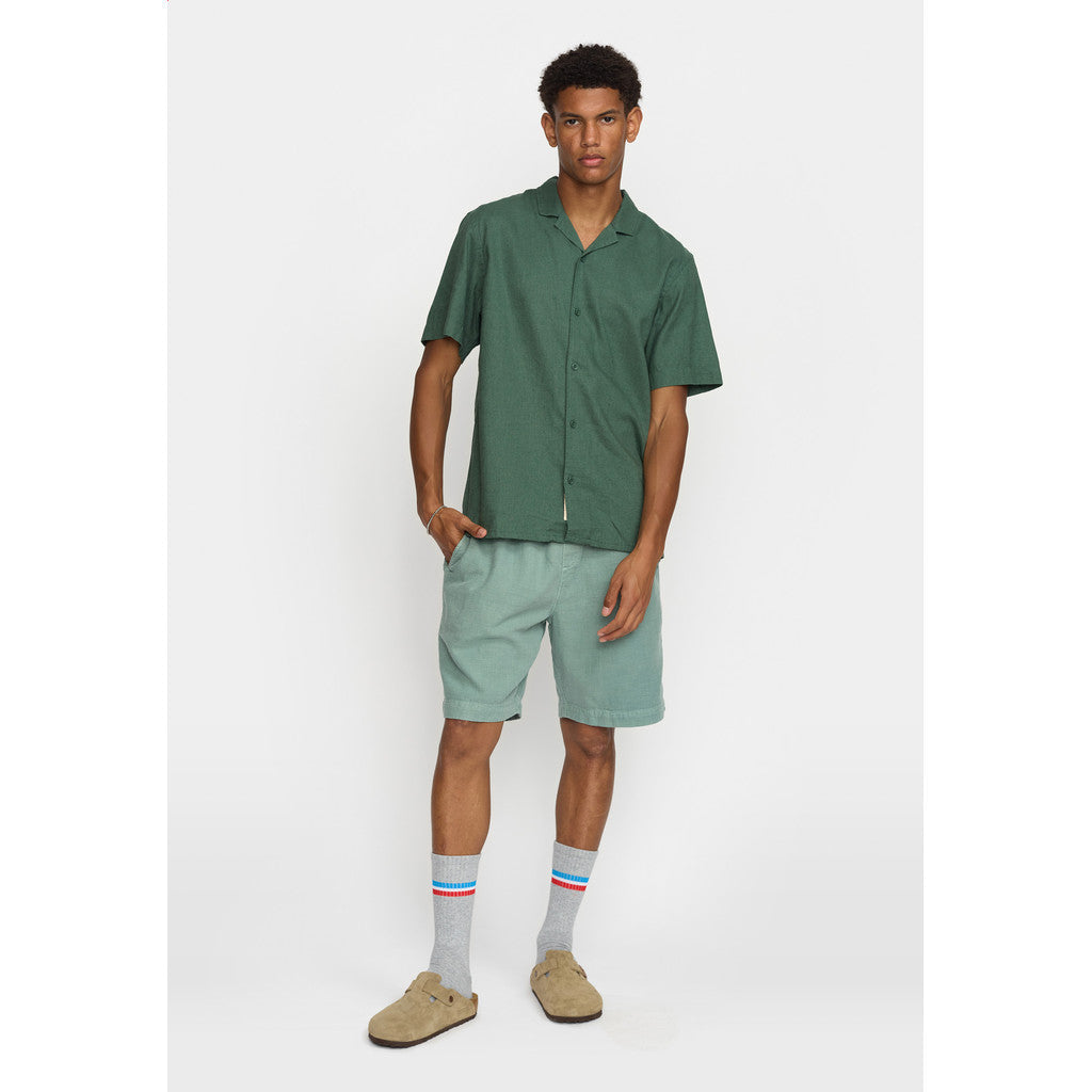 Short-Sleeved Cuban Shirt Dustgreen