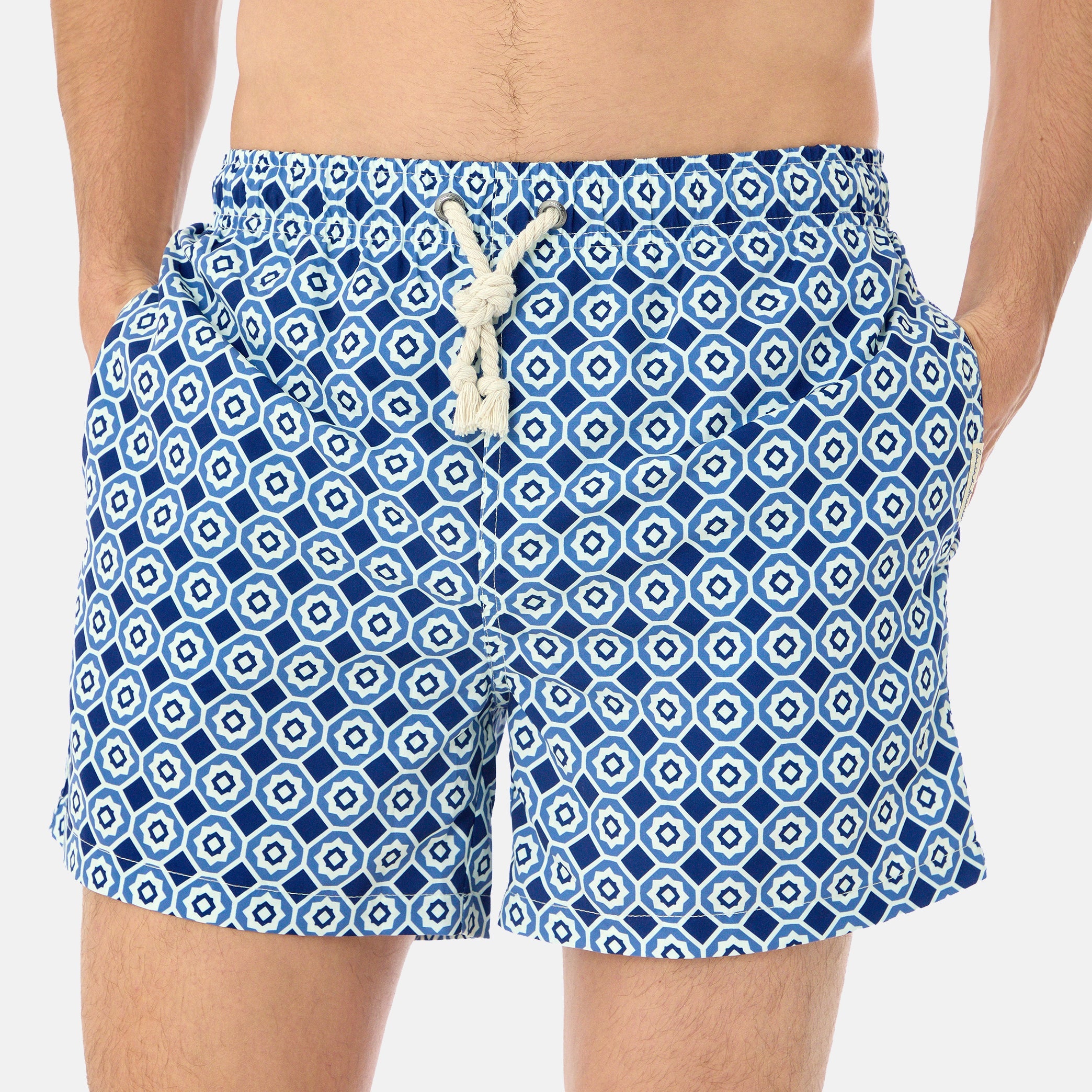 Trani Patterned Swim Short Blu