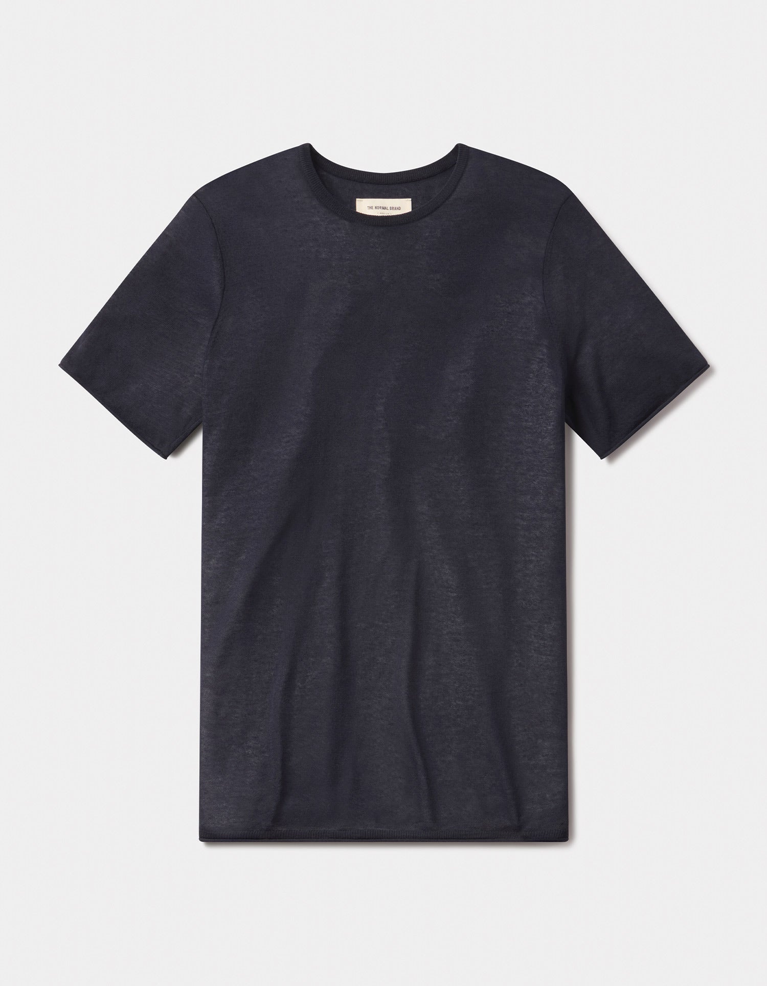 Summer Linen Blend Tee Navy
