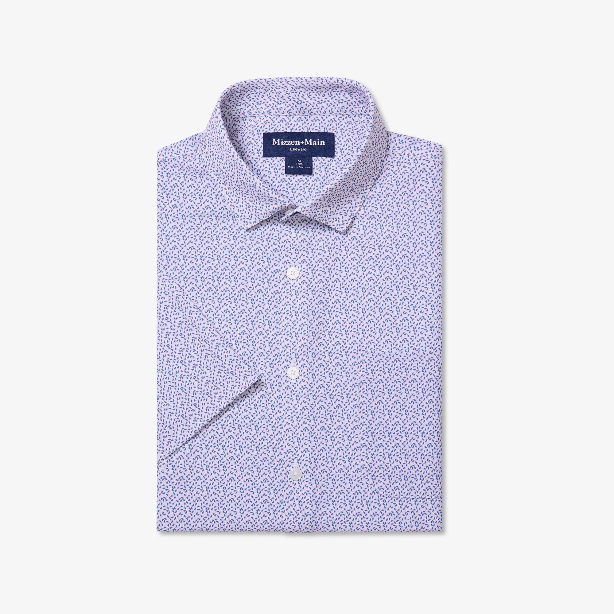 Leeward Short Sleeve Dress Shirt Pink Salt Retro Boomerang