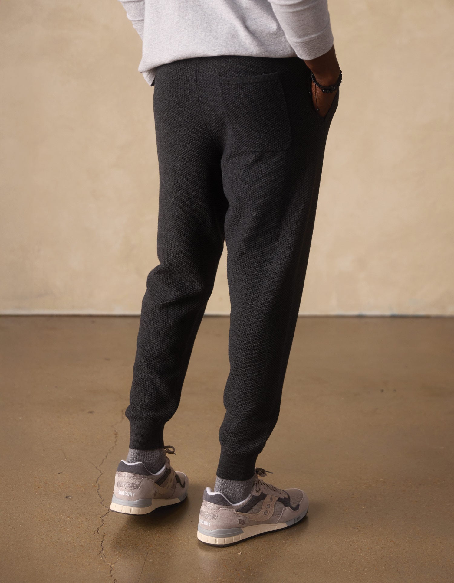 Coolmax Textured Jogger Dark Charcoal