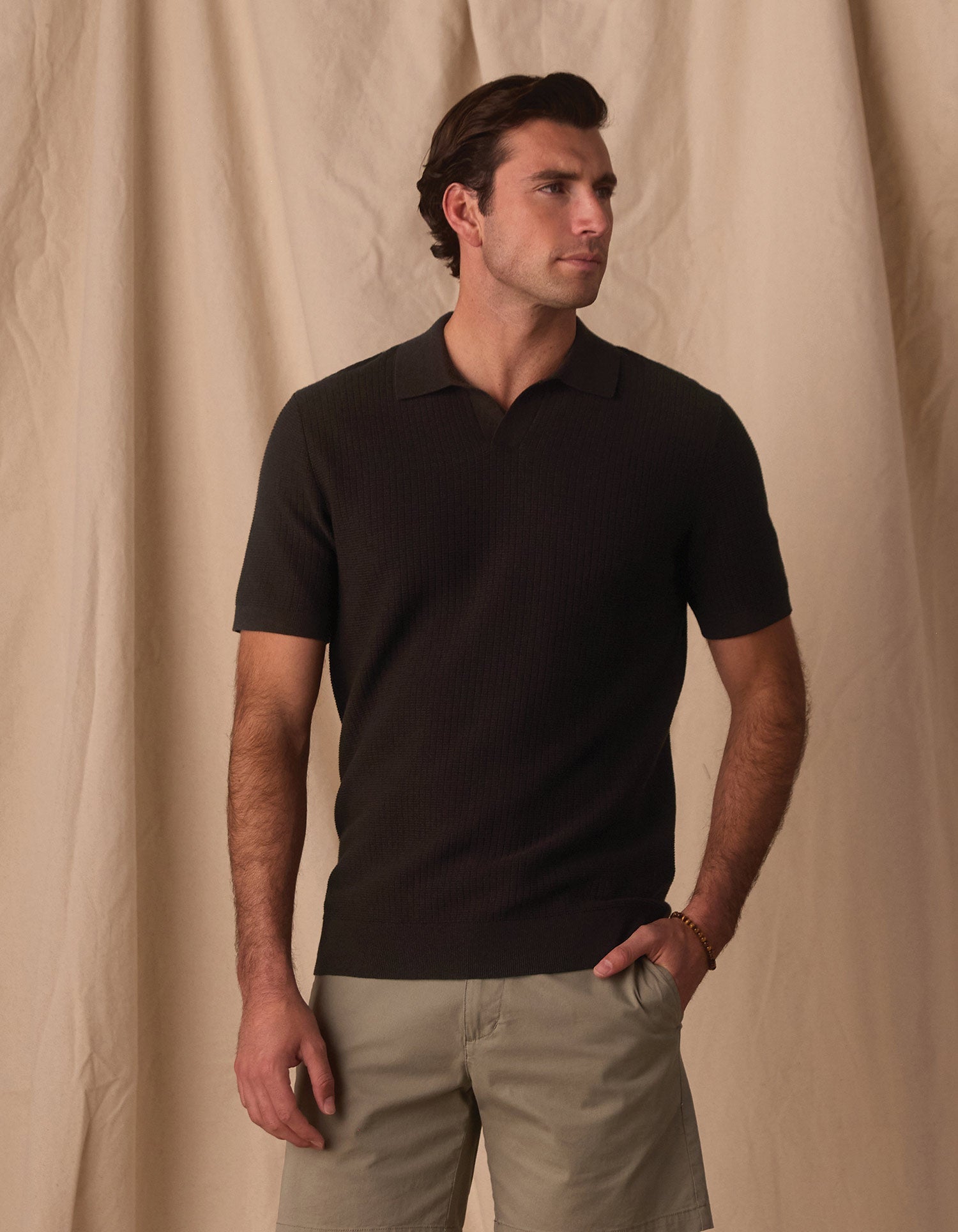 Breezeknit Short Sleeve Polo Dark Brown