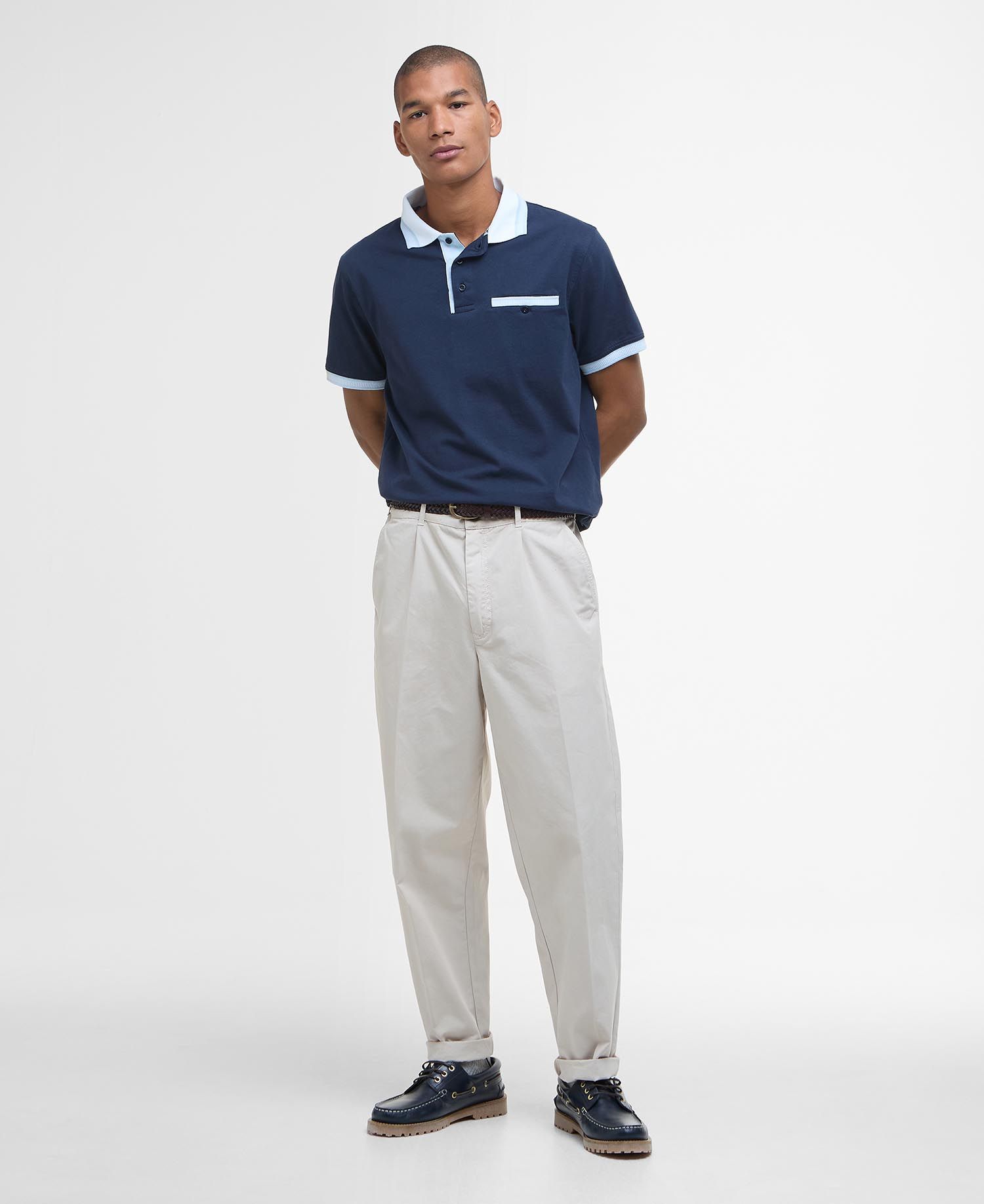 Thurne Tipped Polo Navy