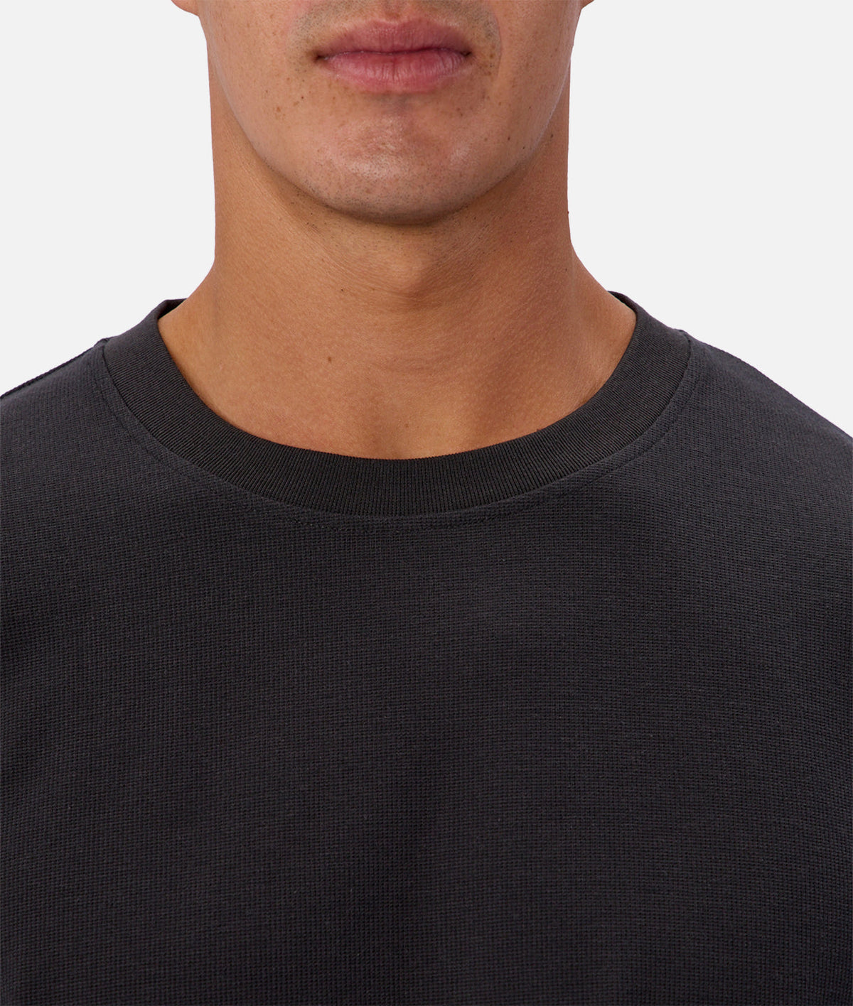 The Waffle Long Sleeve Tee Black