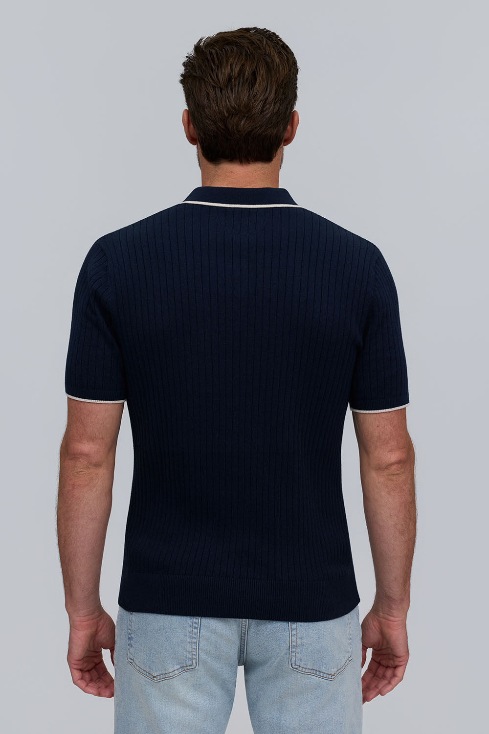 Drop Needle Polo Navy