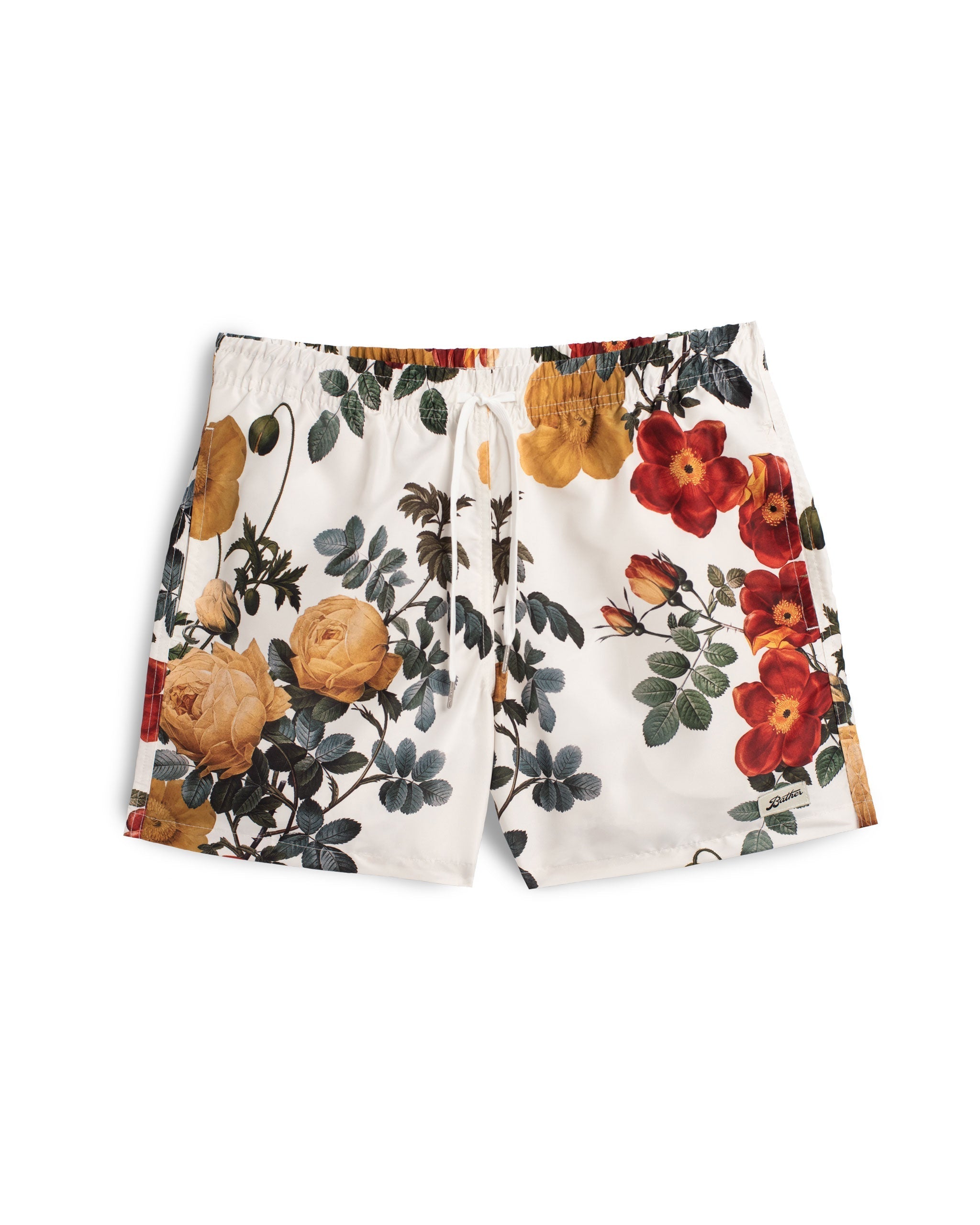 Bouquet Swim Trunk White