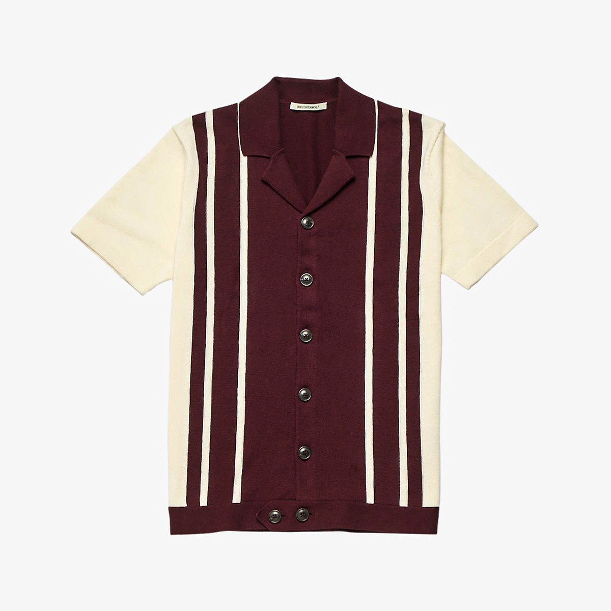 Penny Knit Striped Shirt Bordeaux