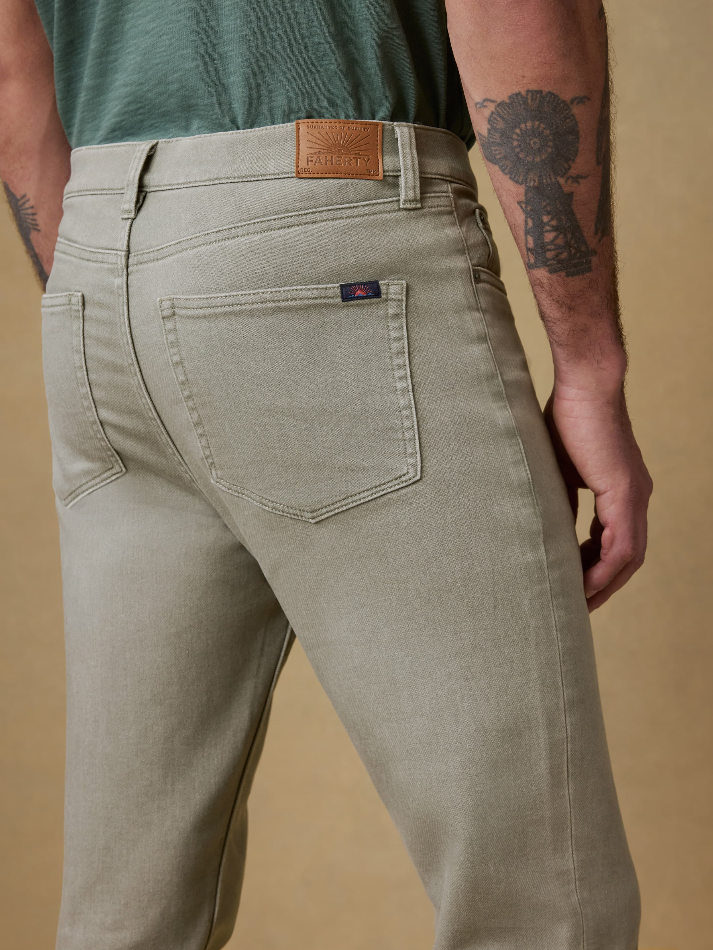 Stretch Terry 5 Pocket Coastal Sage