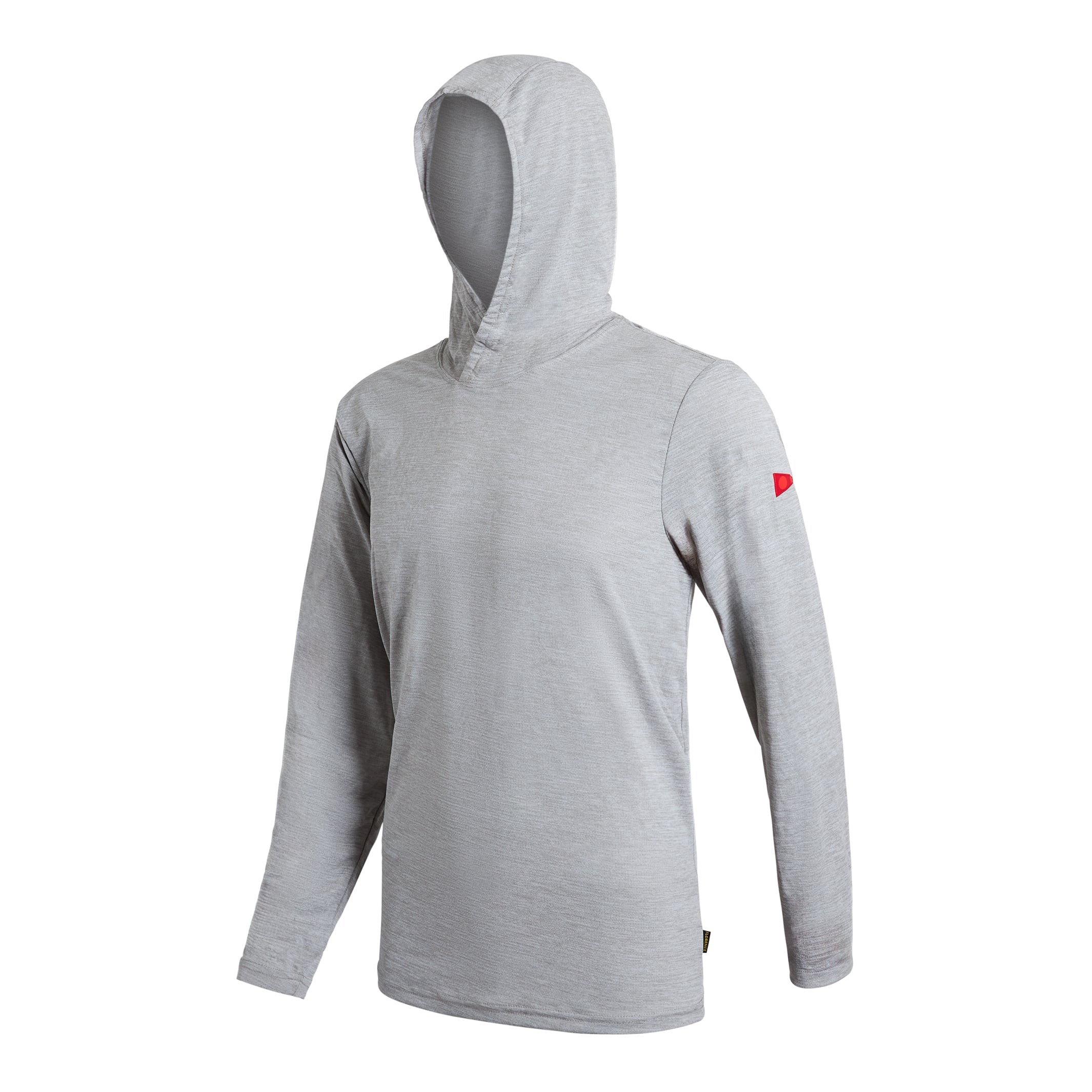 Airtex Long Sleeve Hooded Shirt Light Heather Grey