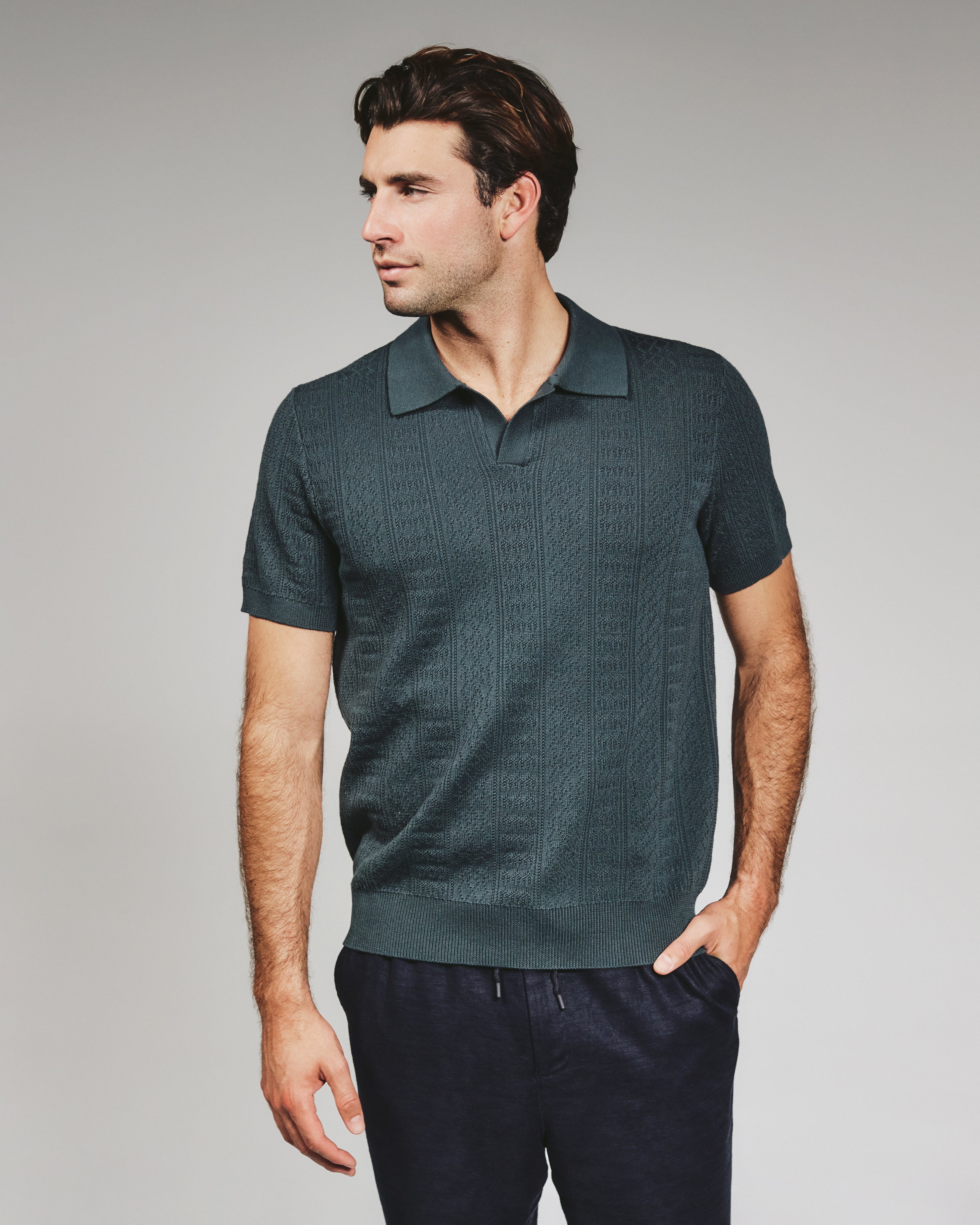 Gavin Sweater Polo Petrol Navy