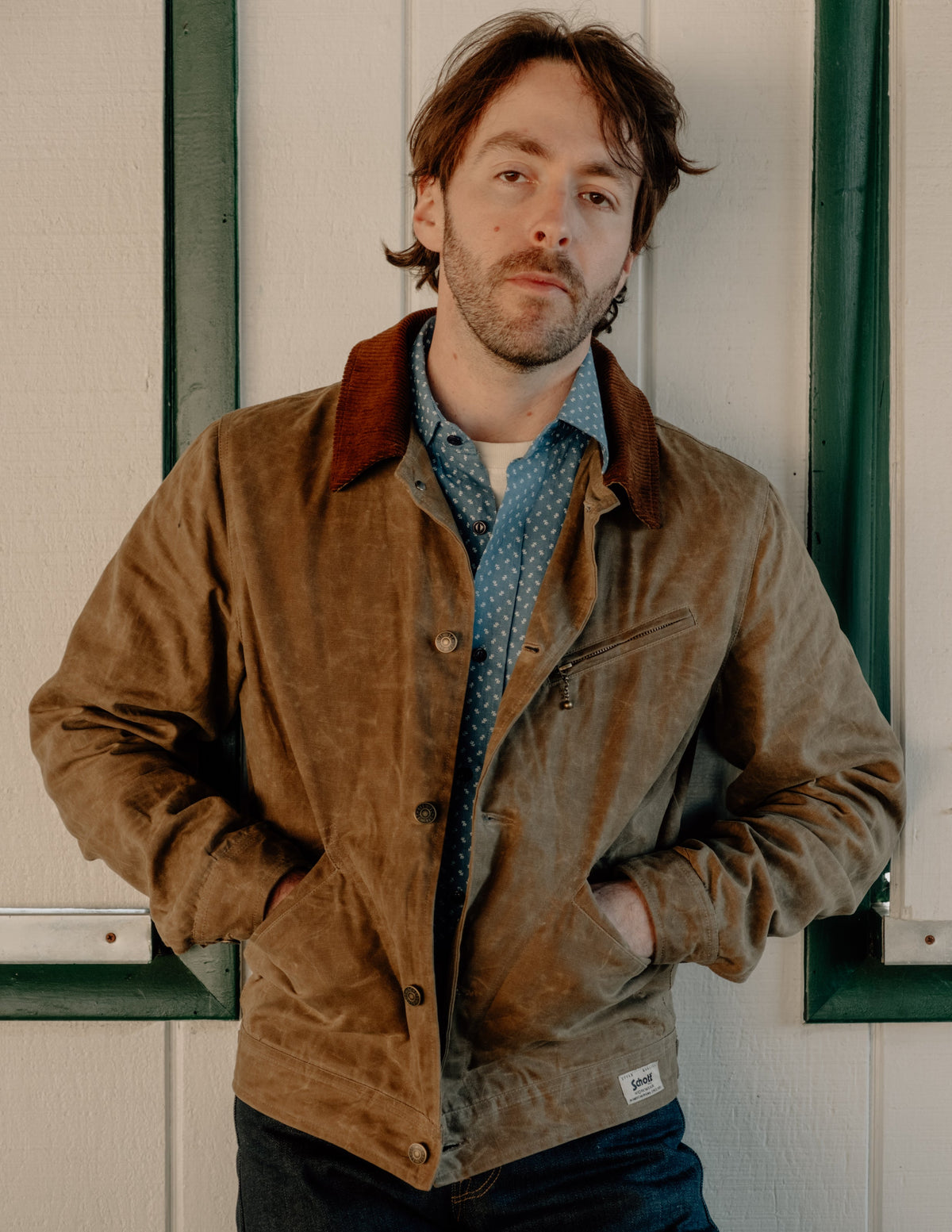 Waxed Mechanics Jacket Brown