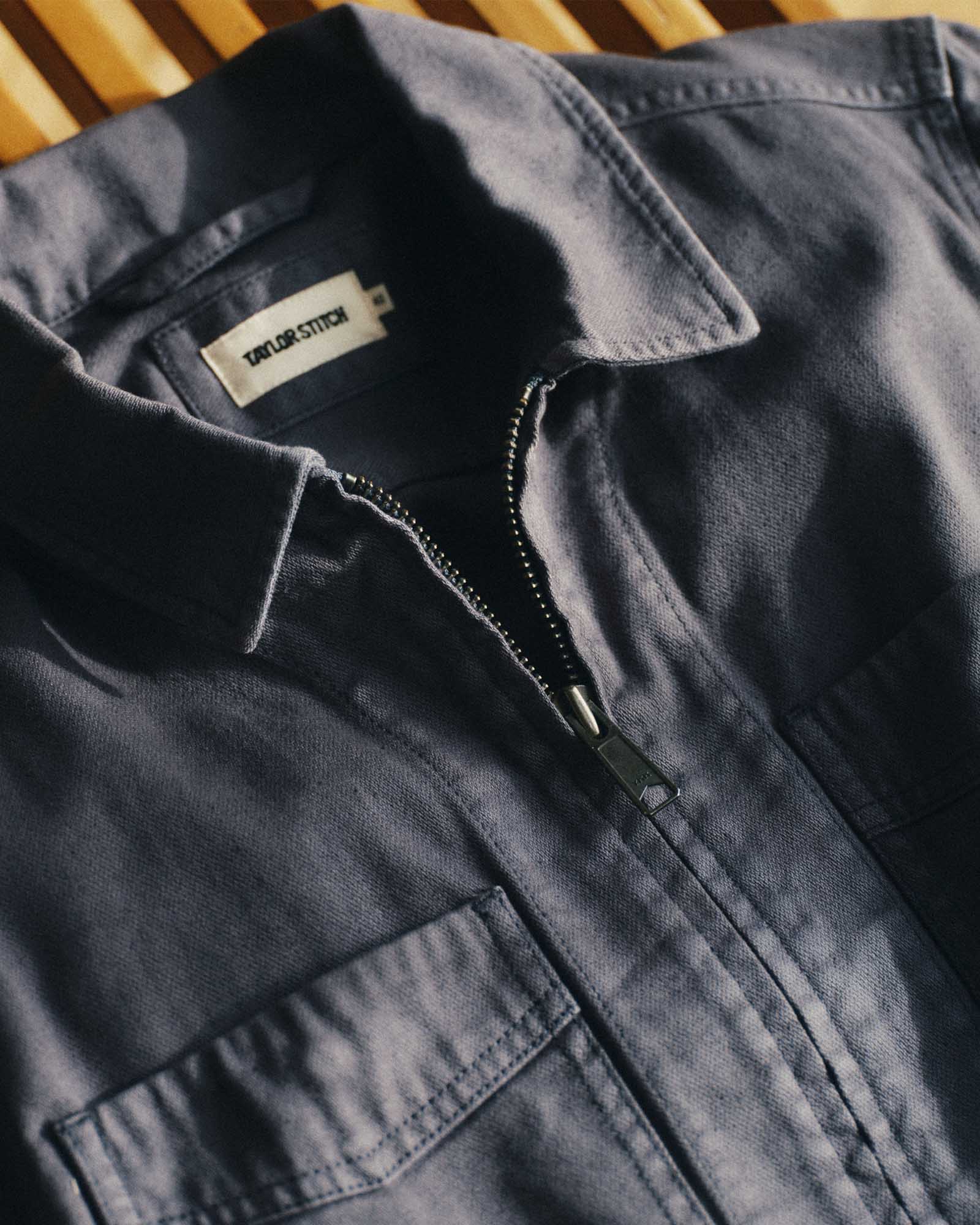 The Station Jacket Petrol Blue Broken Twill