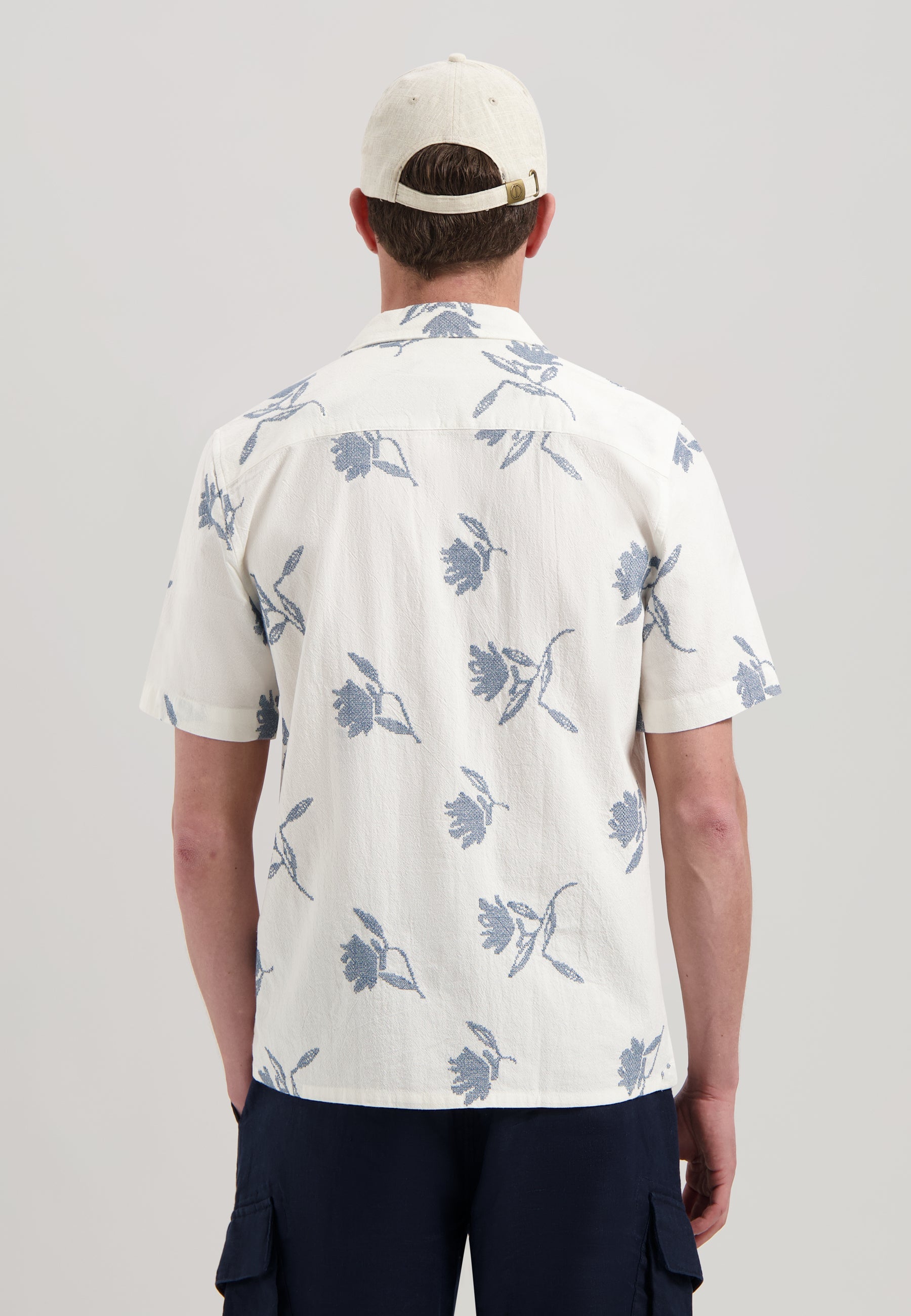 Isidro Embroidered Resort Shirt Provincial Blue