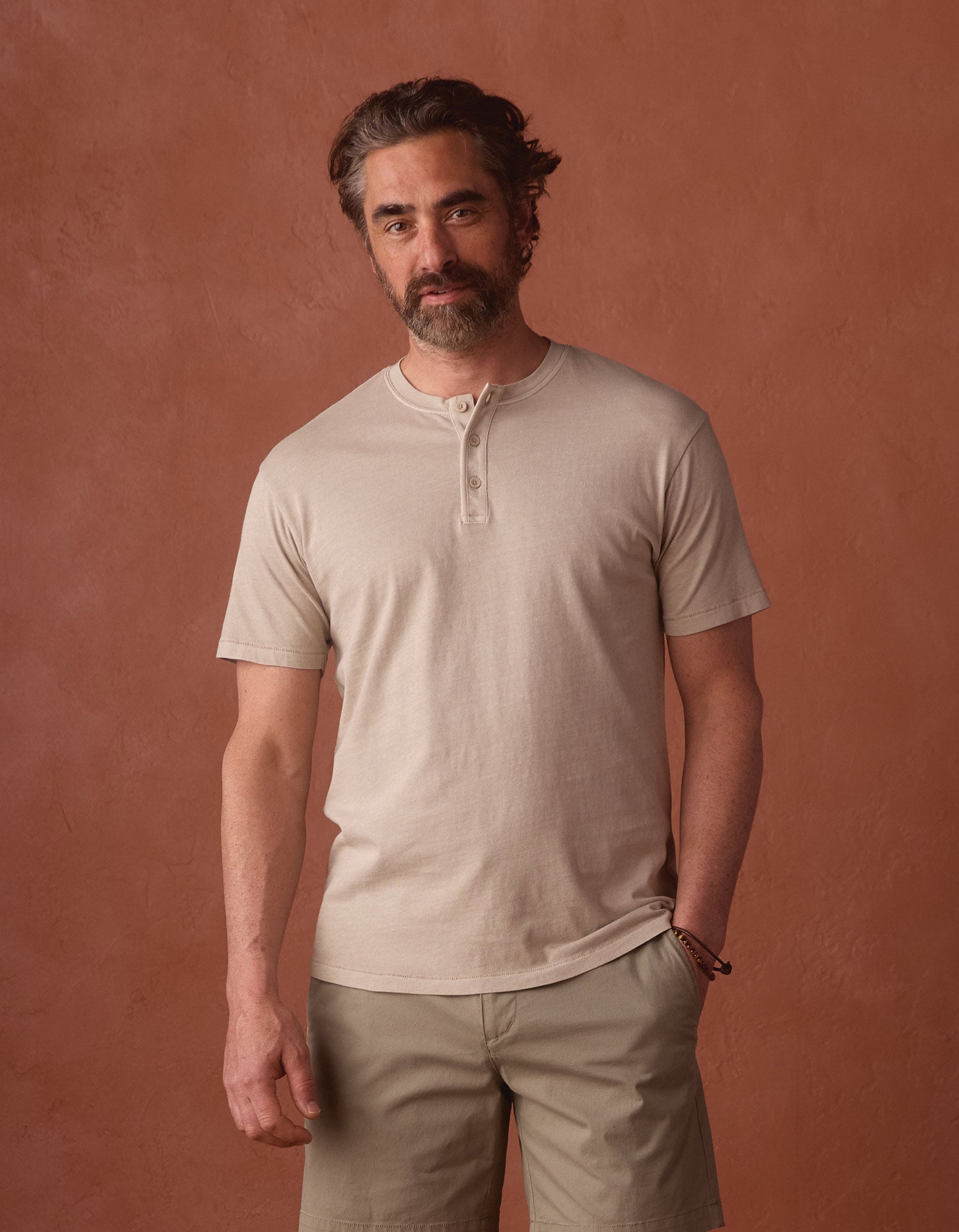 Normal Jersey Henley Tee Pumice