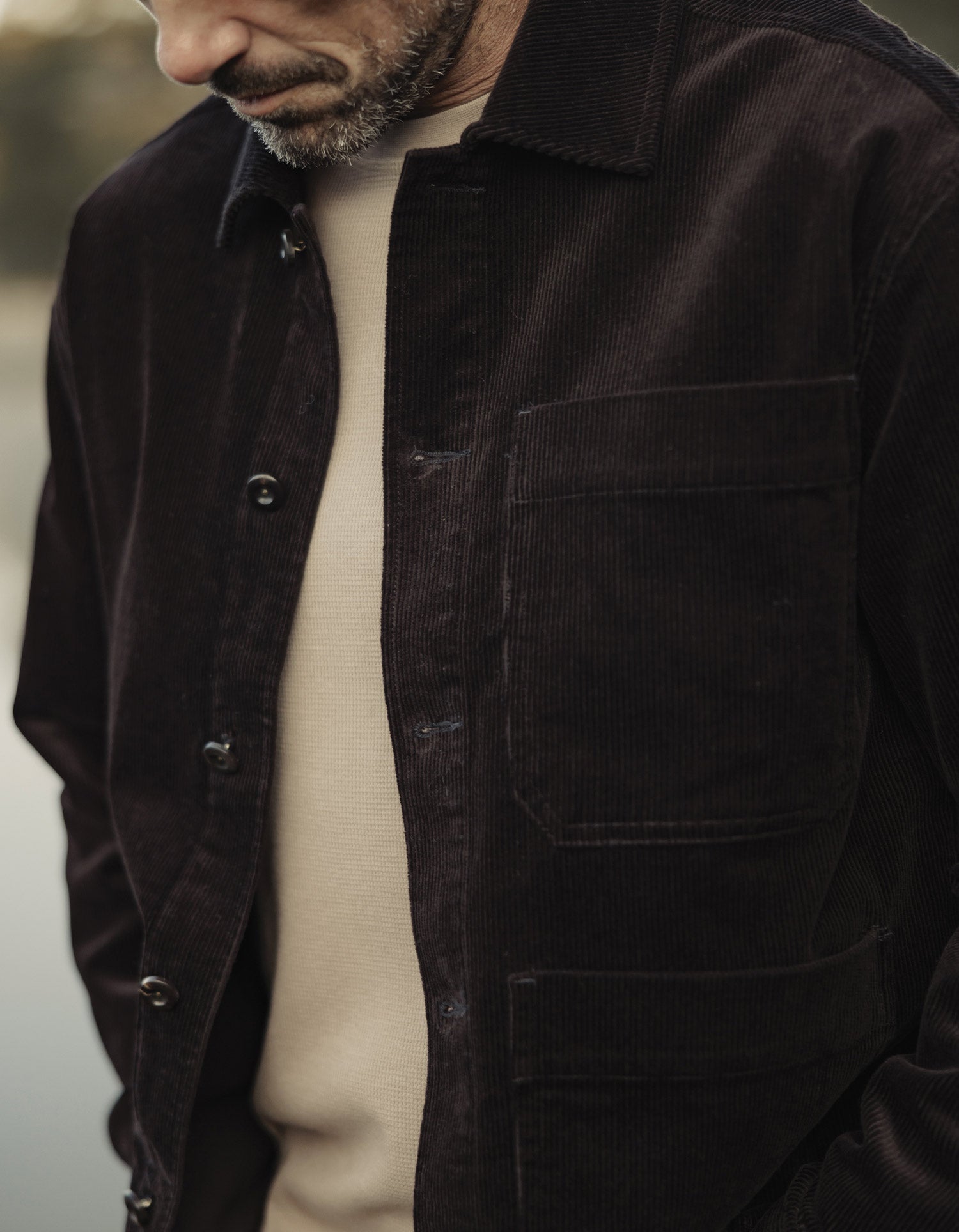 Cord Chore Coat Dark Brown